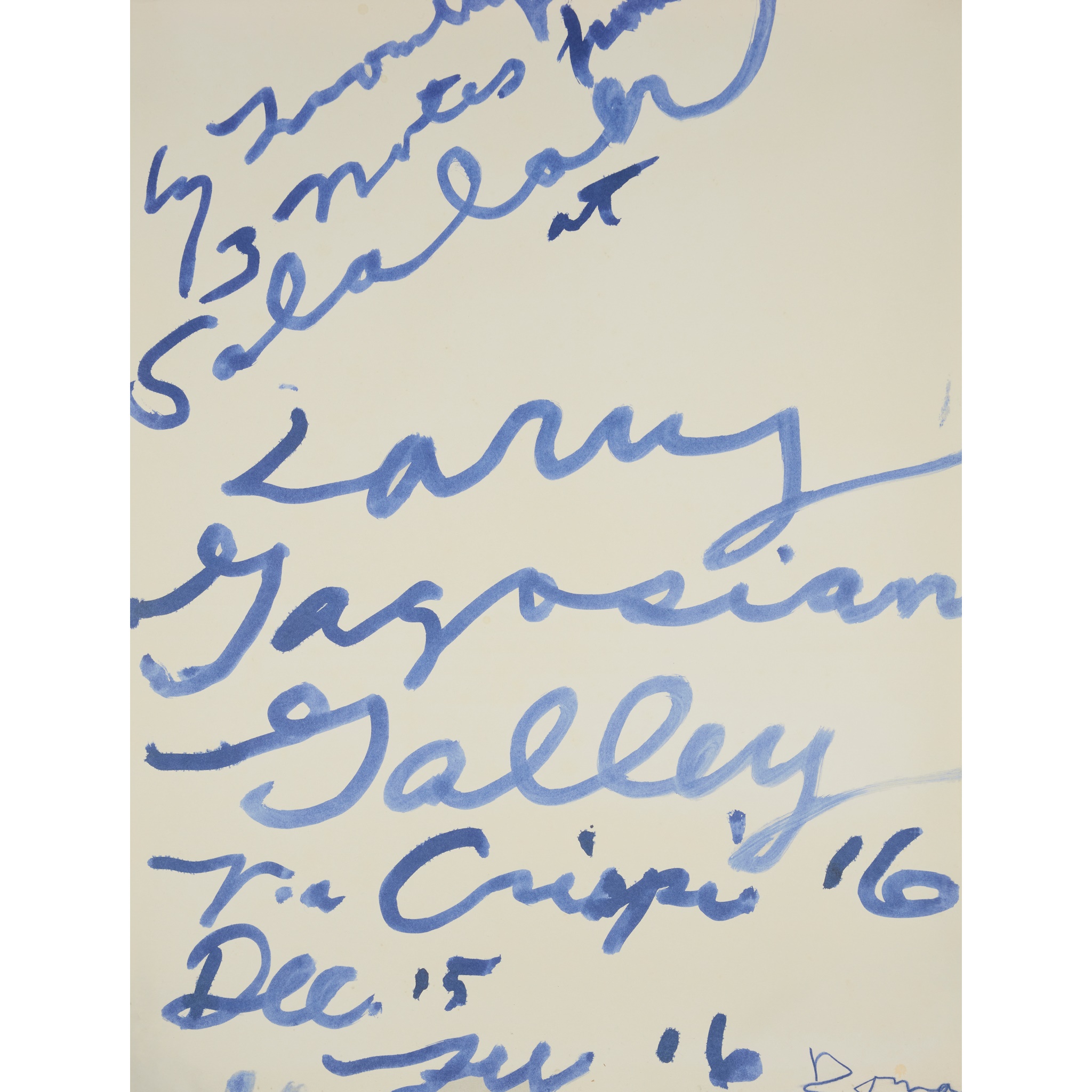 CY TWOMBLY (AMERICAN 1928-2011)
