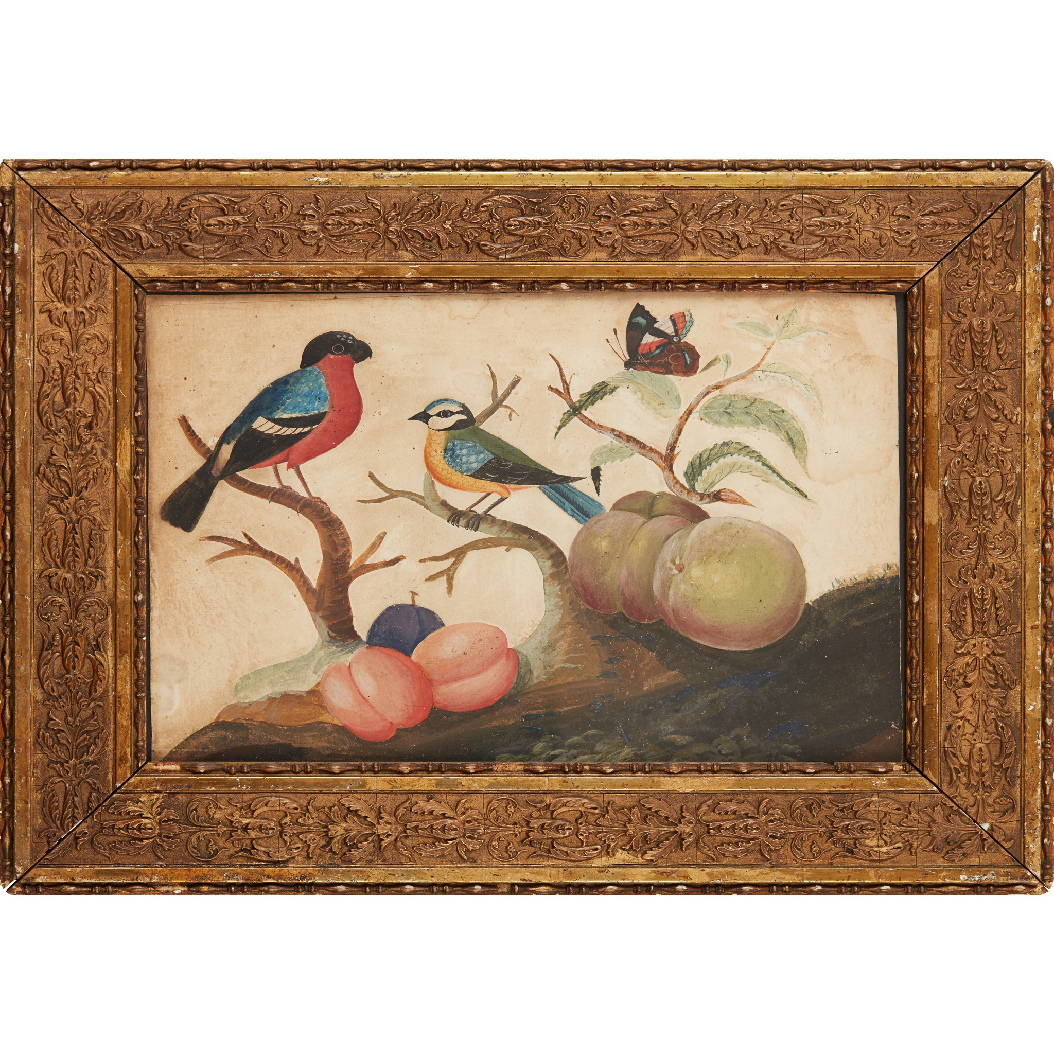 GEORGE III IRISH EMBOSSED PAPER BIRD PICTURE, ATTRIBUTED TO SAMUEL DIXON