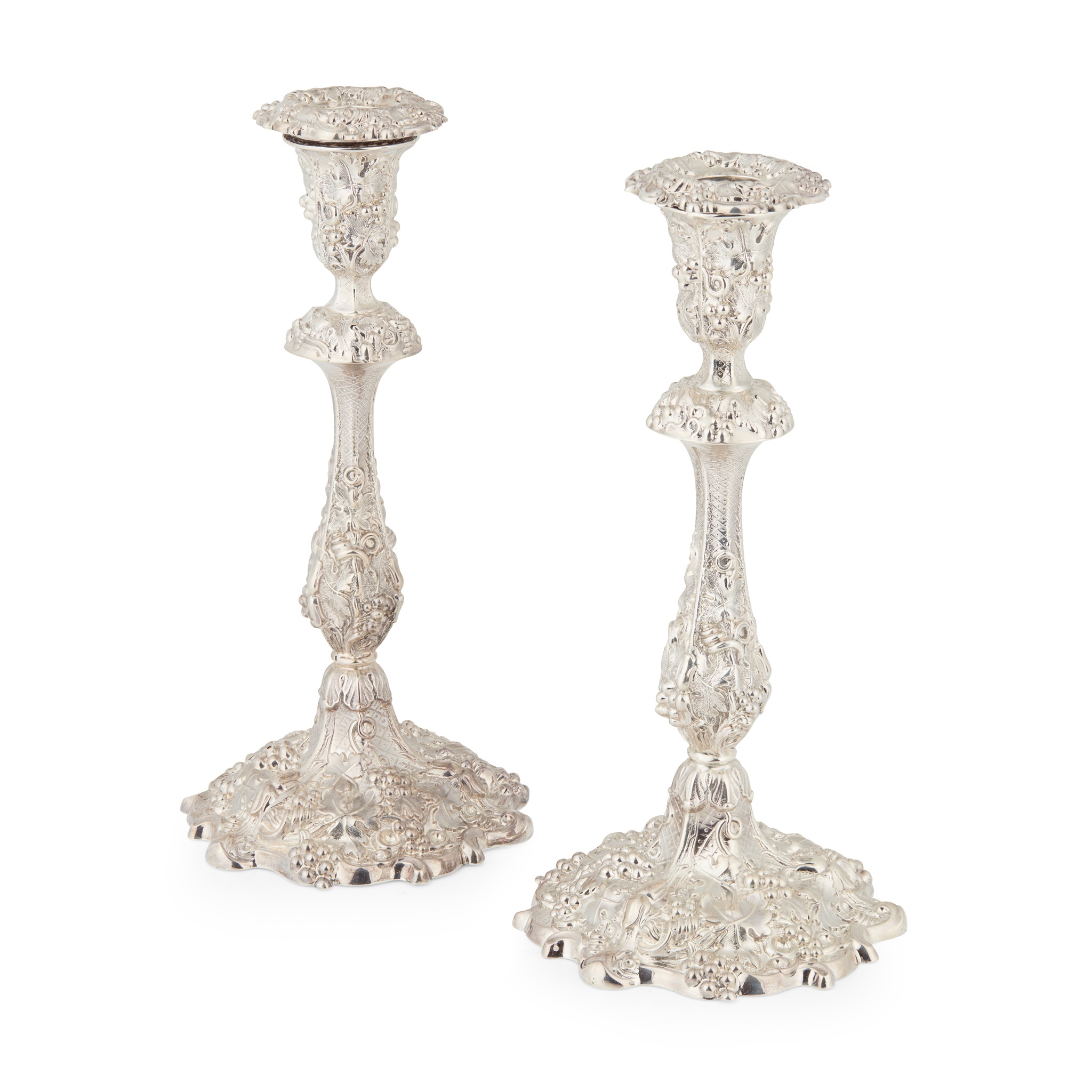 A pair of Victorian candlesticks