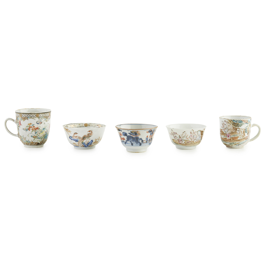 COLLECTION OF EXPORT TEA CUPS