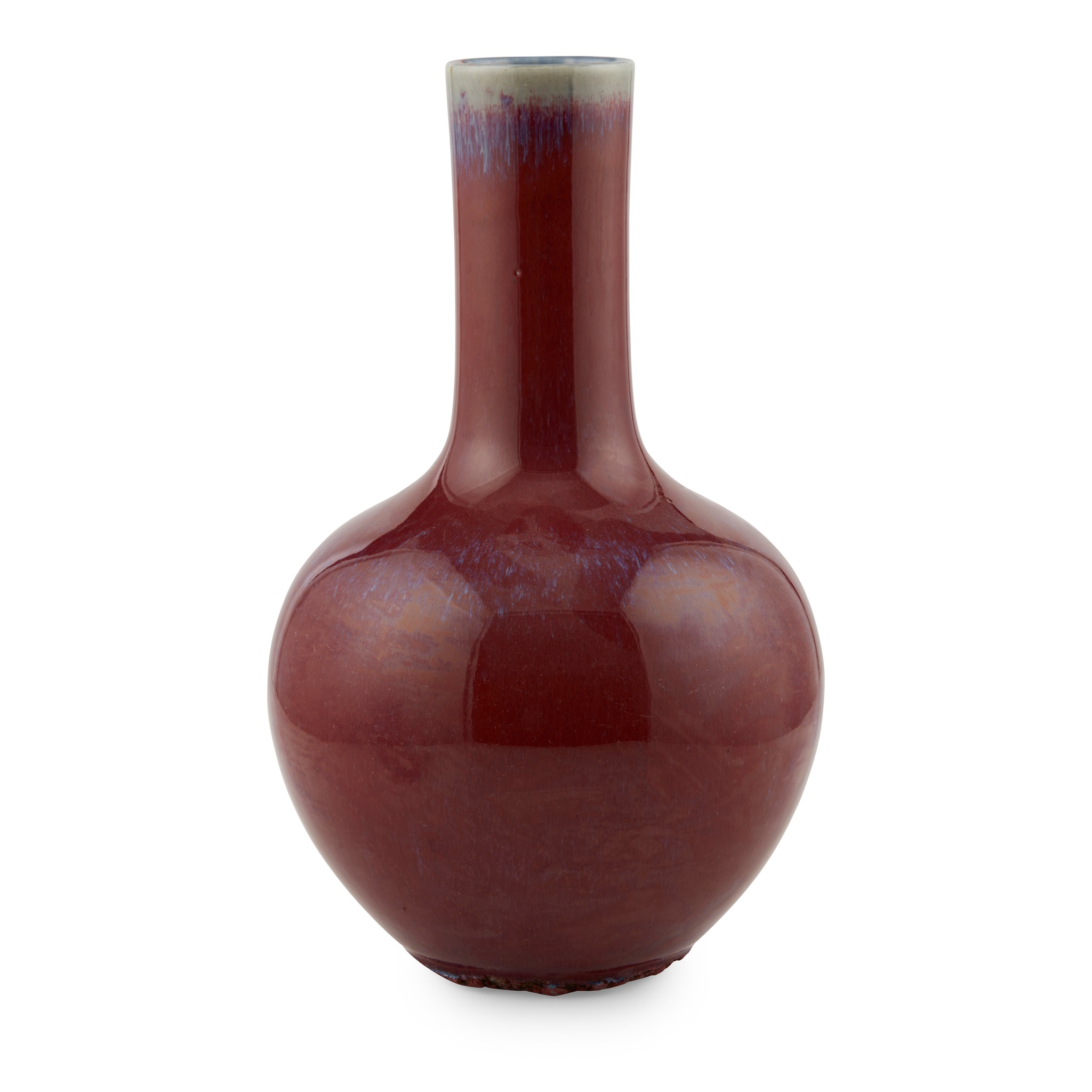 FLAMBÉ-GLAZED BOTTLE VASE