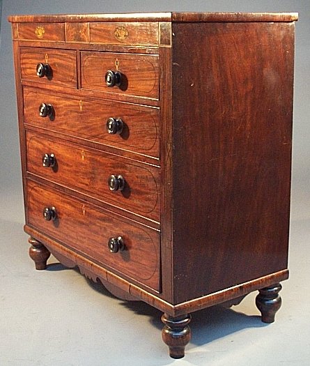 A 19th Century rectangular mahogany chest