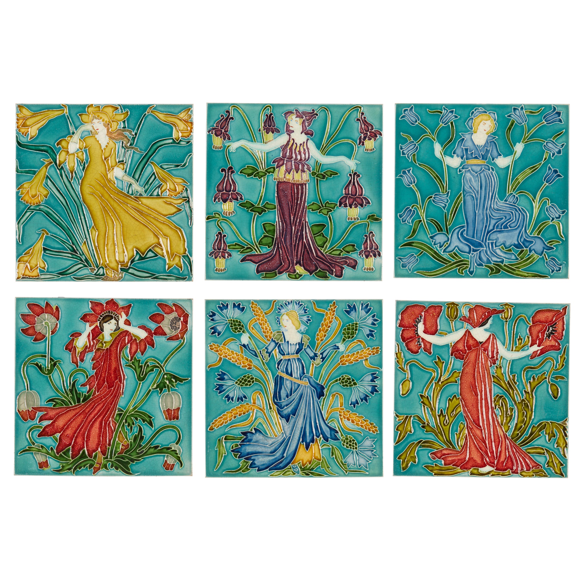 WALTER CRANE (1845-1915) FOR PILKINGTON'S TILE AND POTTERY COMPANY