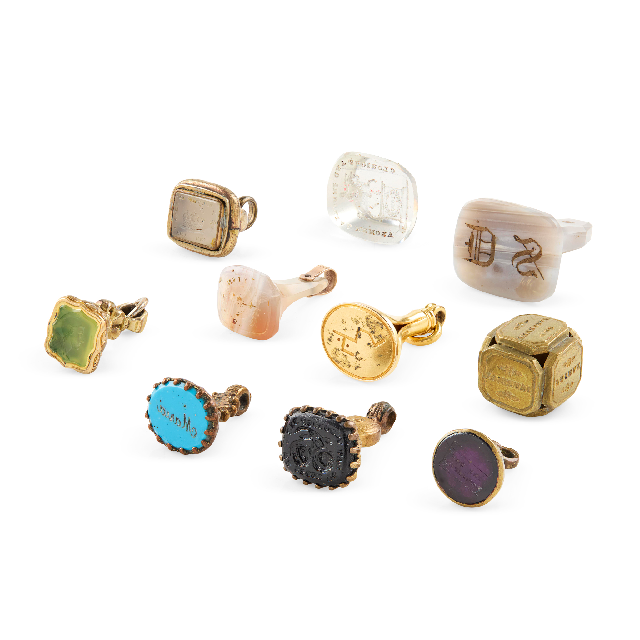 A COLLECTION OF FOB SEALS