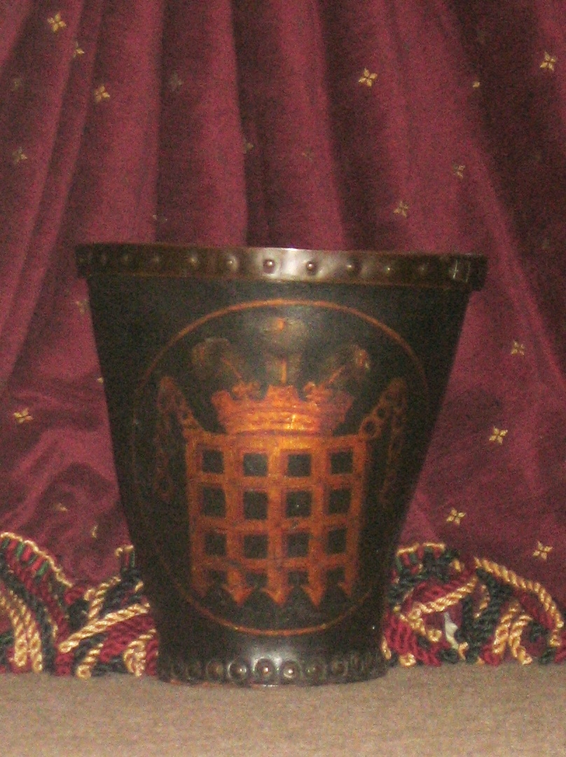 A 19th century leather fire bucket
