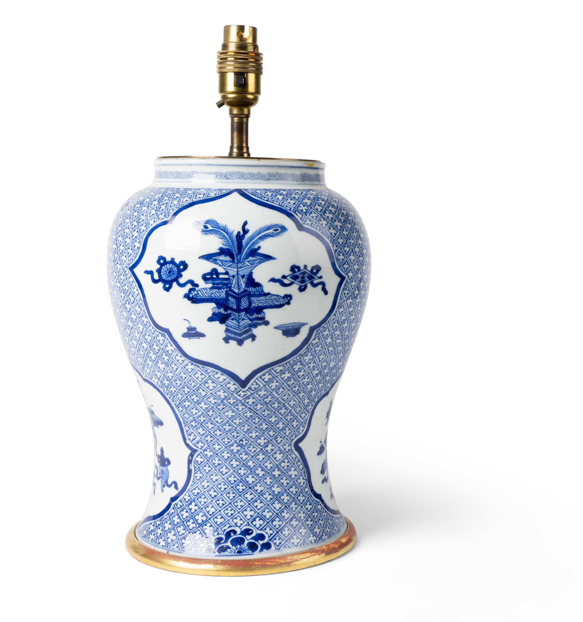 CHINESE BLUE AND WHITE 'ANTIQUITIES' VASE