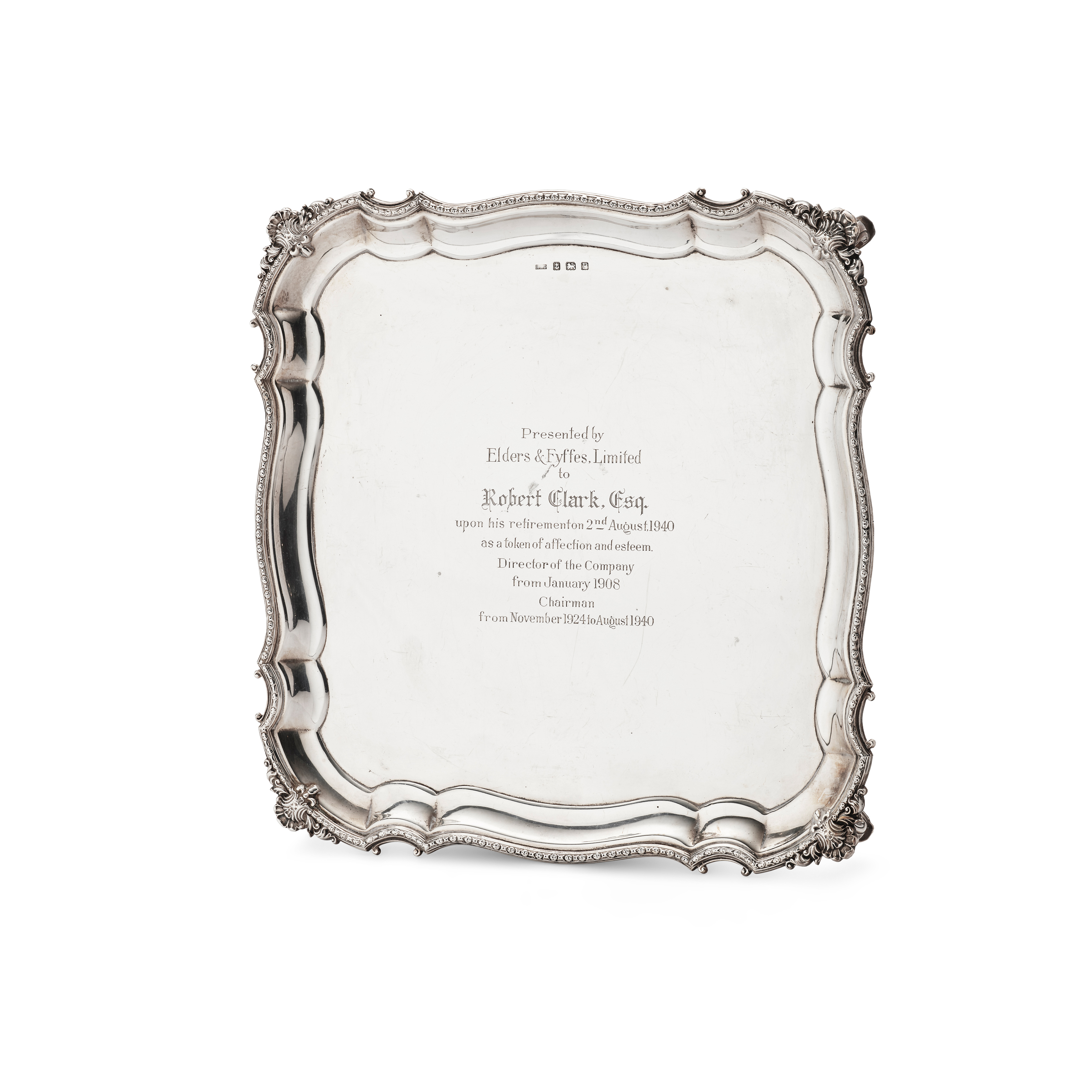 A 1930s PRESENTATION SALVER