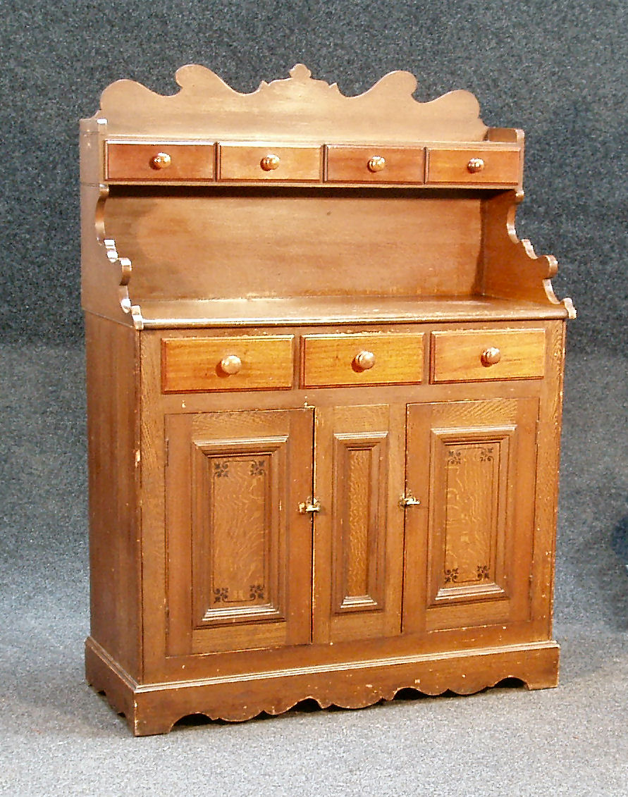 A scumbled Arts and Crafts dresser