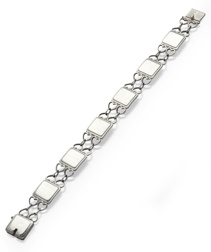 GEORG JENSEN - a silver bracelet,