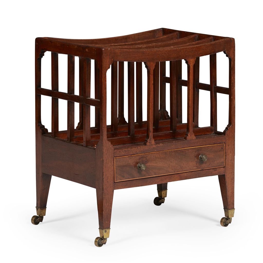 GEORGE III MAHOGANY CANTERBURY