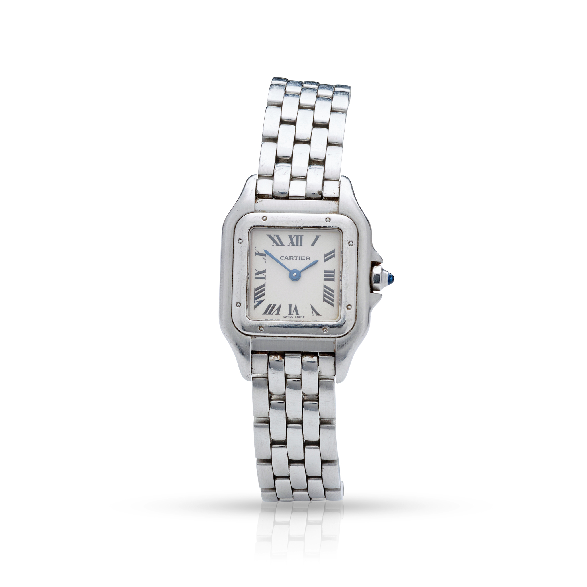 Cartier. A Ladies stainless steel quartz bracelet watch