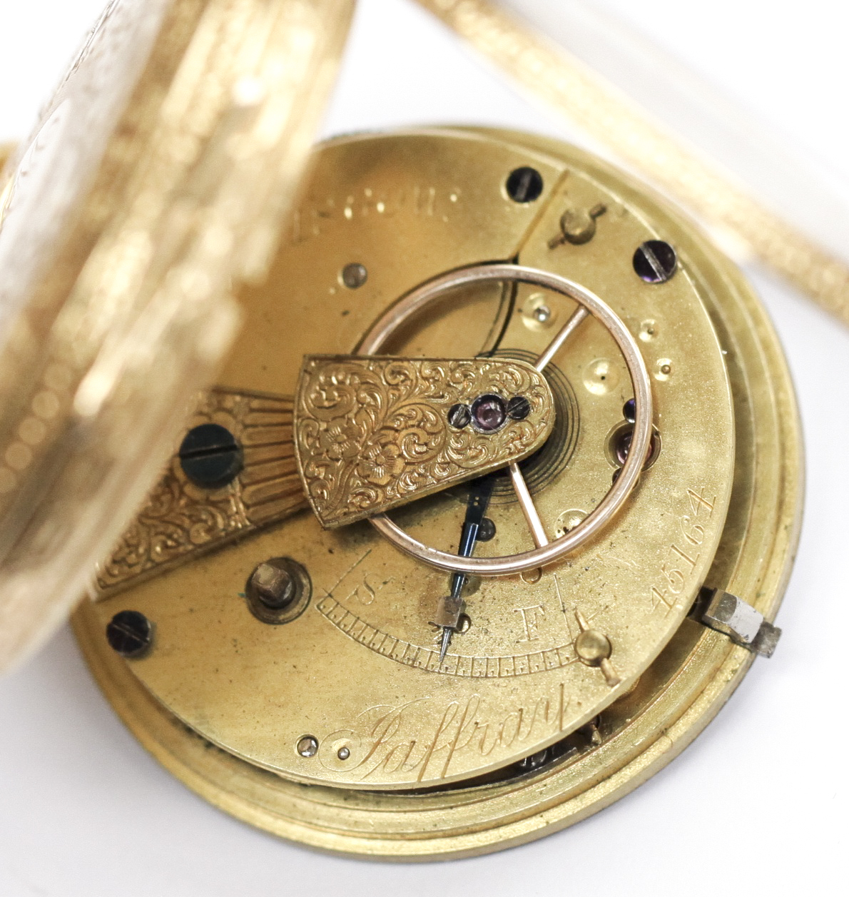 An 18ct gold cased, open faced pocket watch