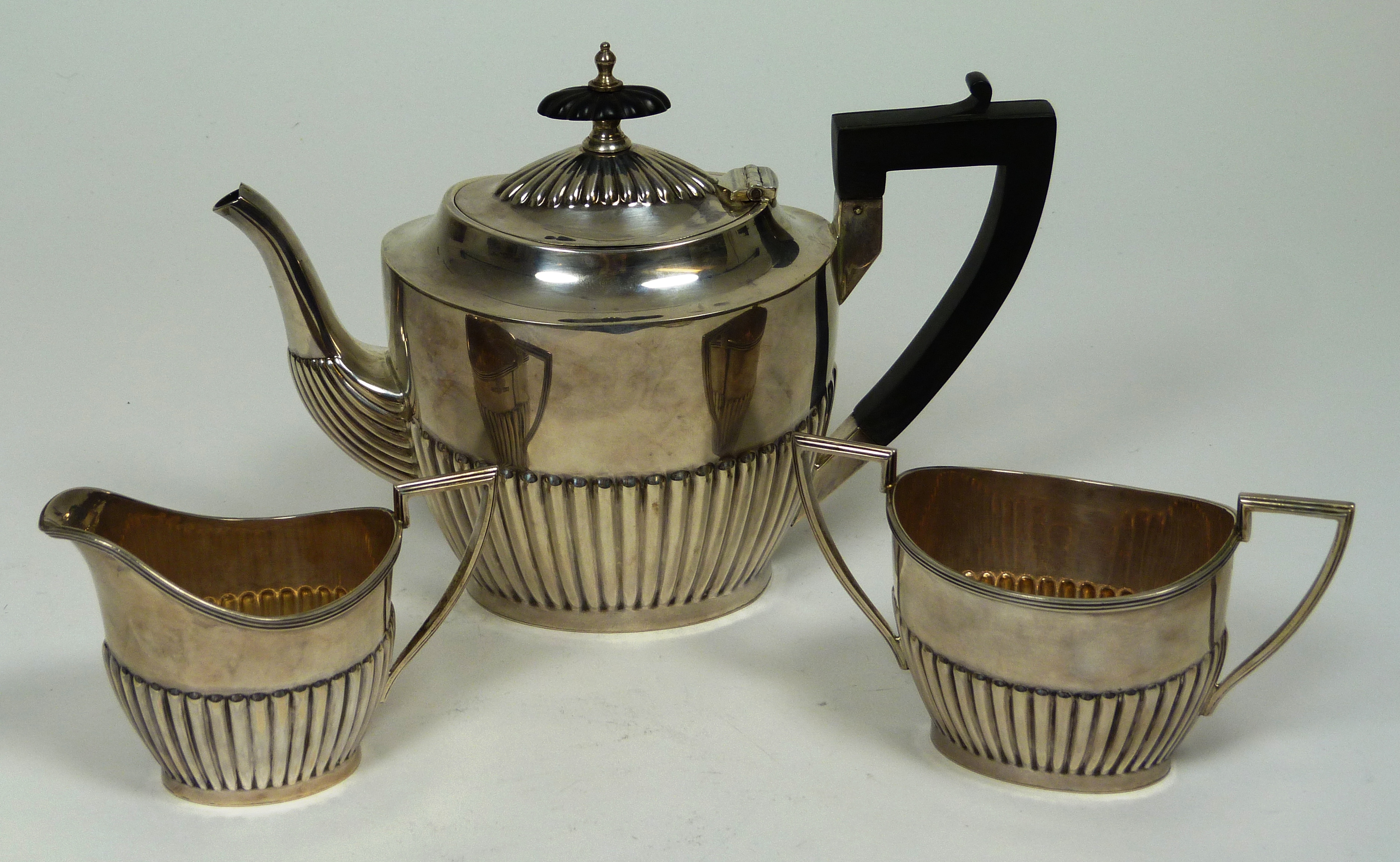 A modern three piece tea set