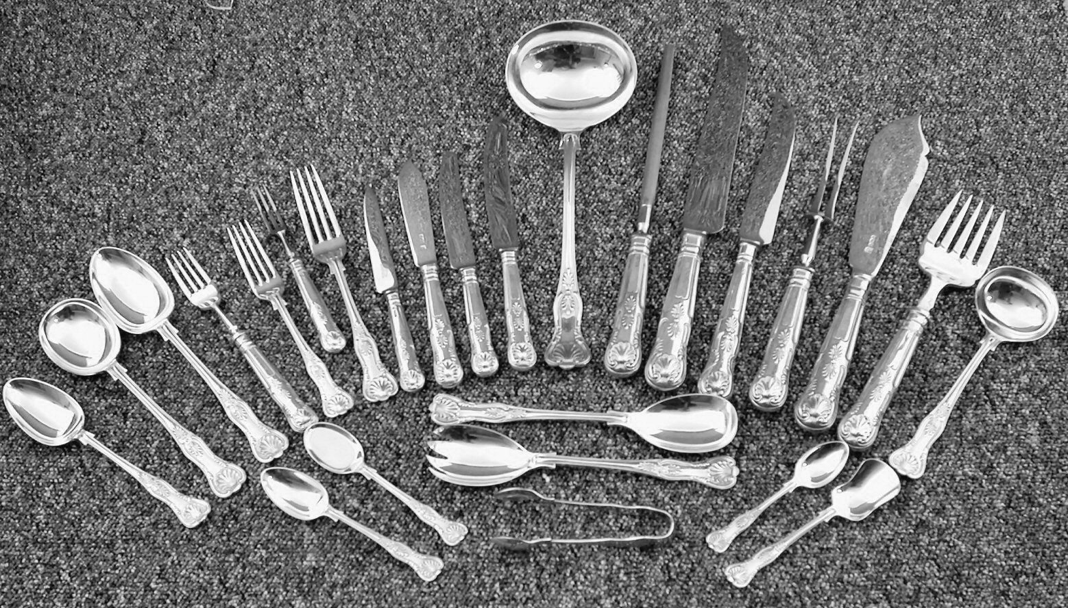 A comprehensive suite of cutlery and flatware