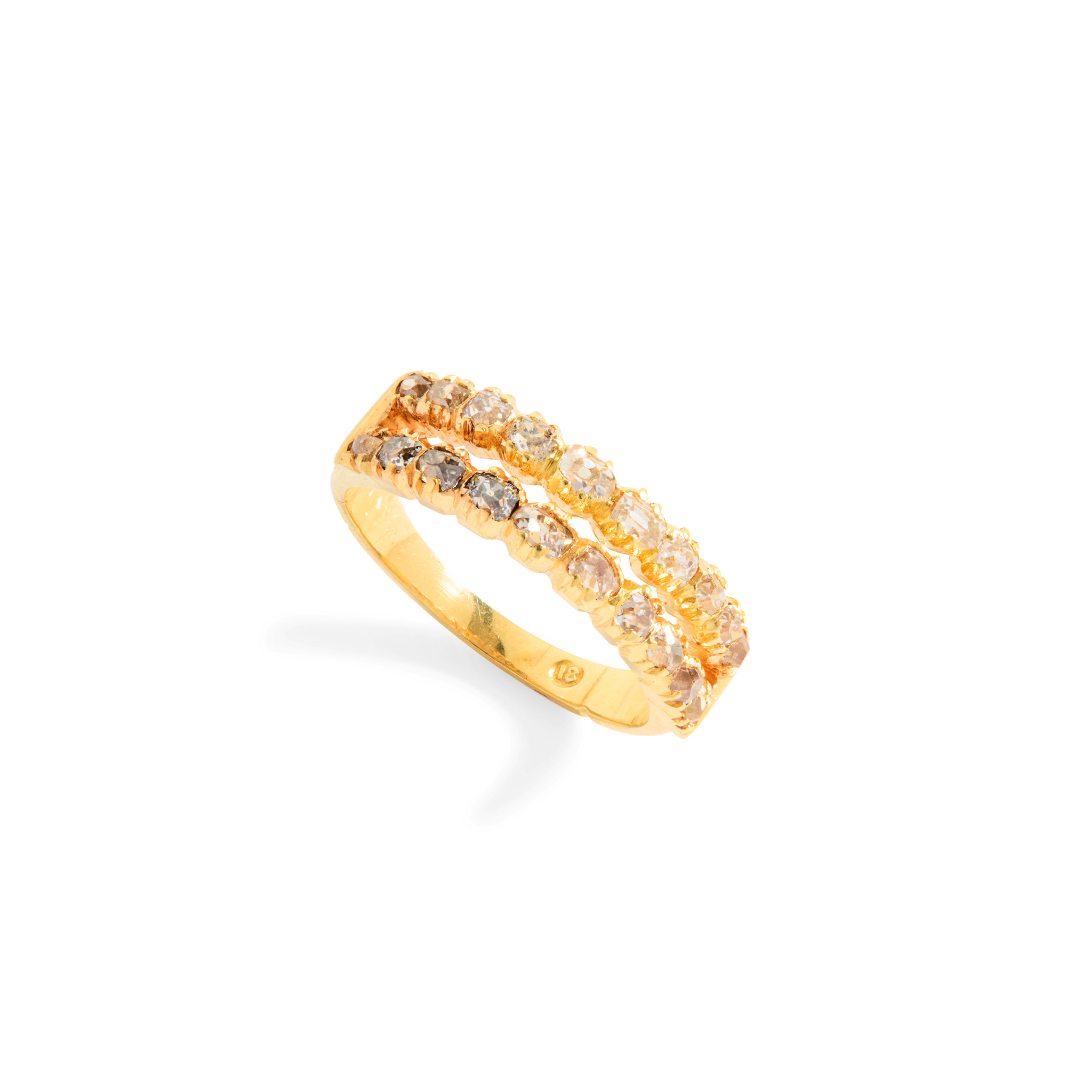 A diamond half-eternity ring