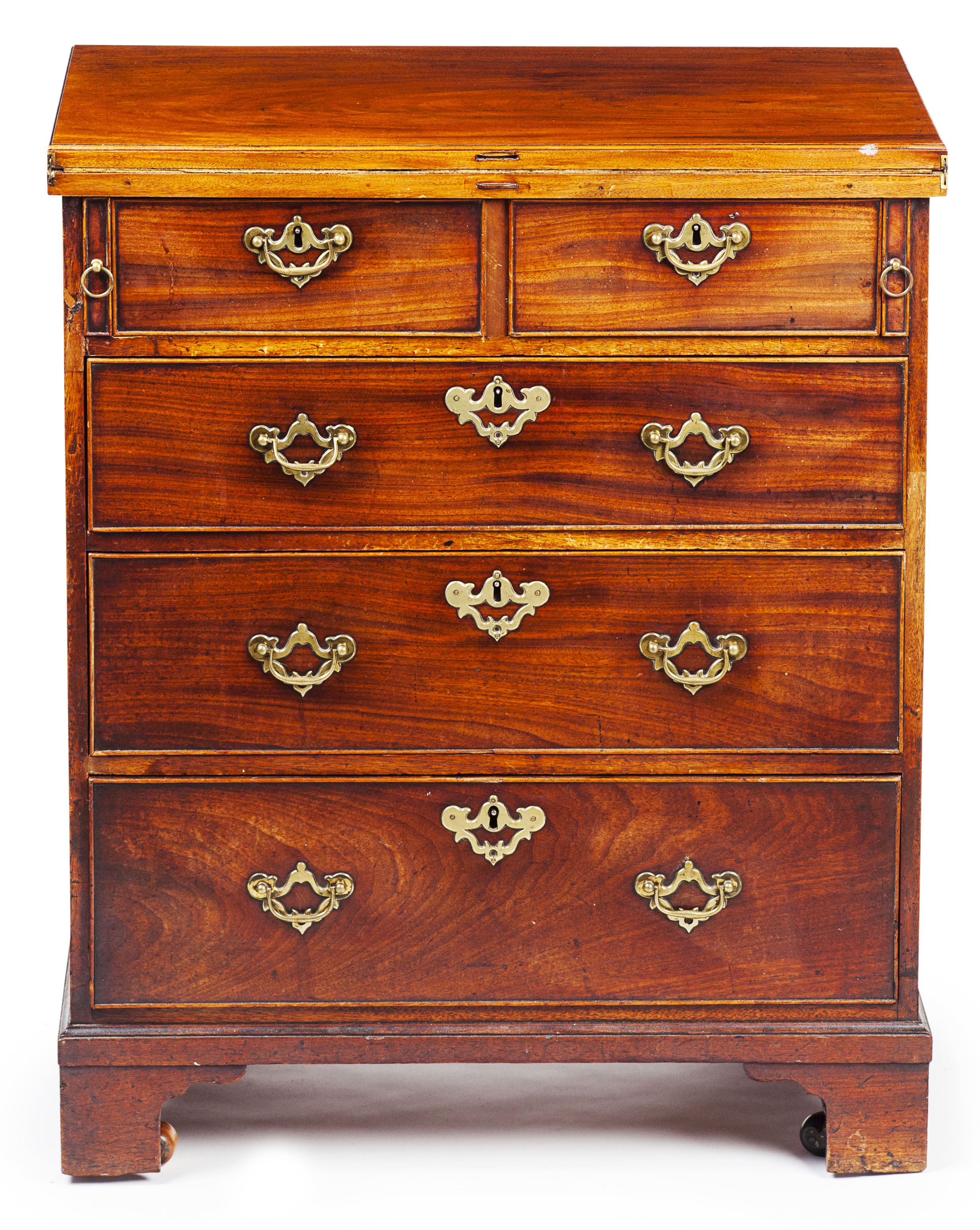 GEORGE III STYLE MAHOGANY BACHELOR'S CHEST OF DRAWERS