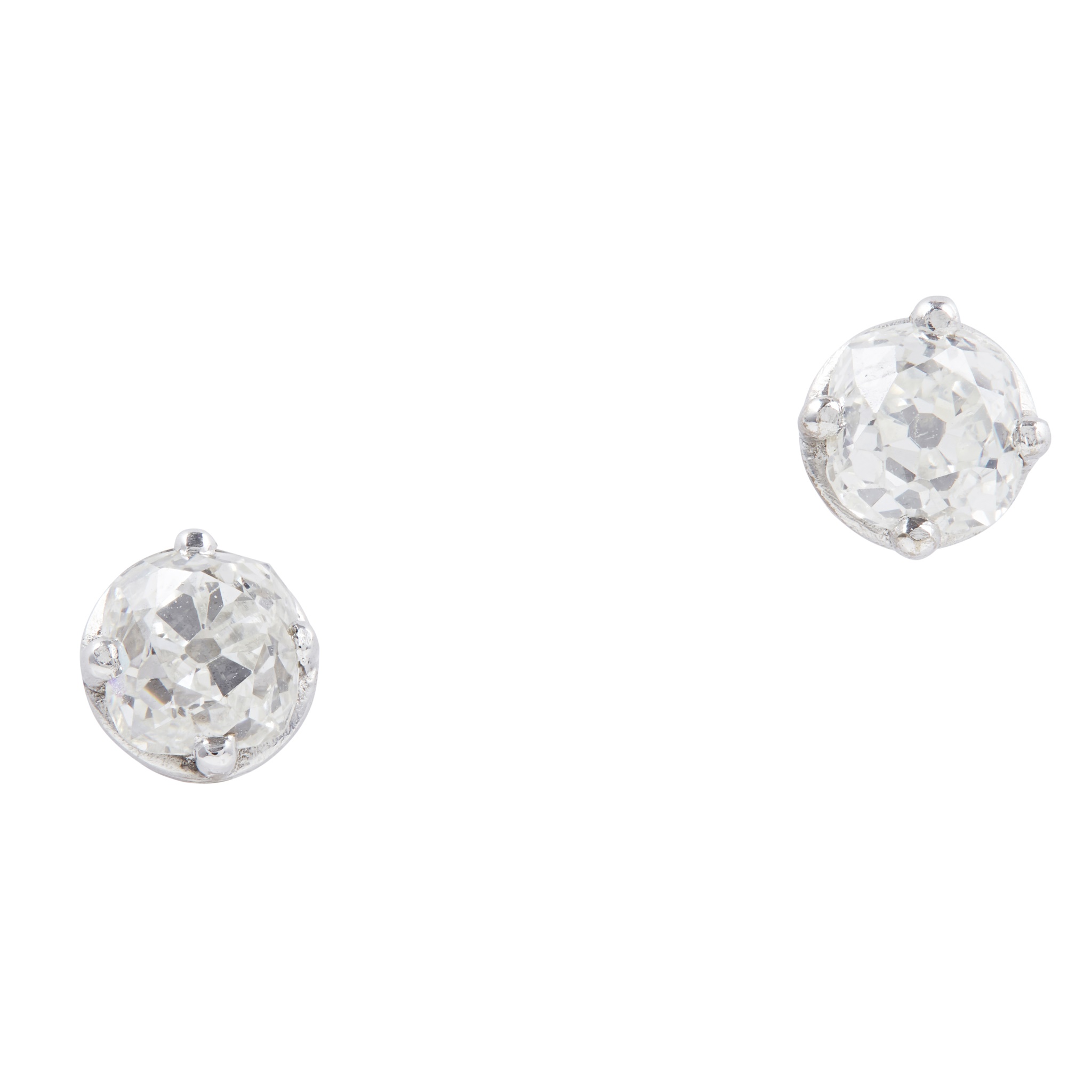 A pair of diamond set studs