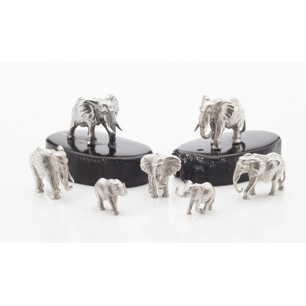 PATRICK MAVROS - A collection of seven elephants