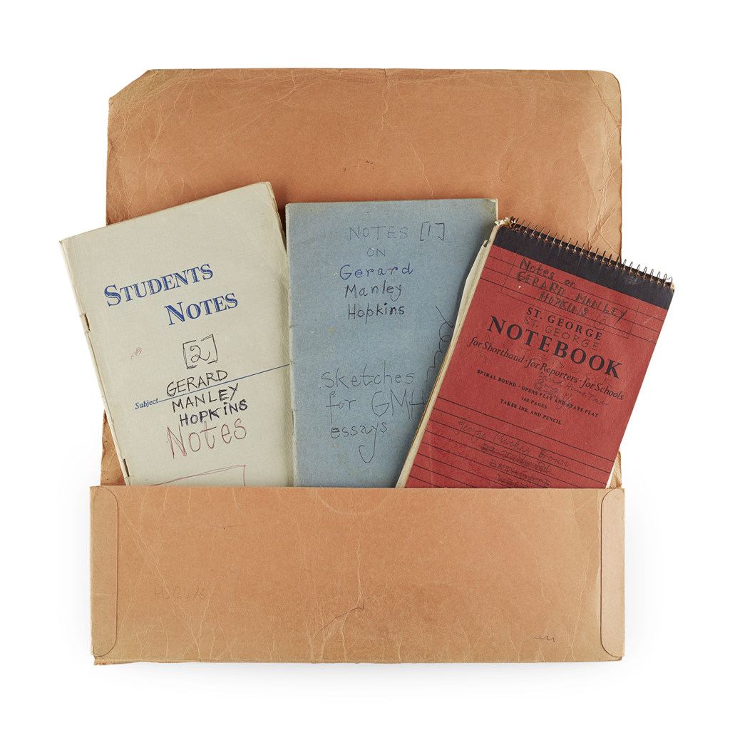 Brown, George Mackay: manuscript essays and notes on Gerard Manley Hopkins