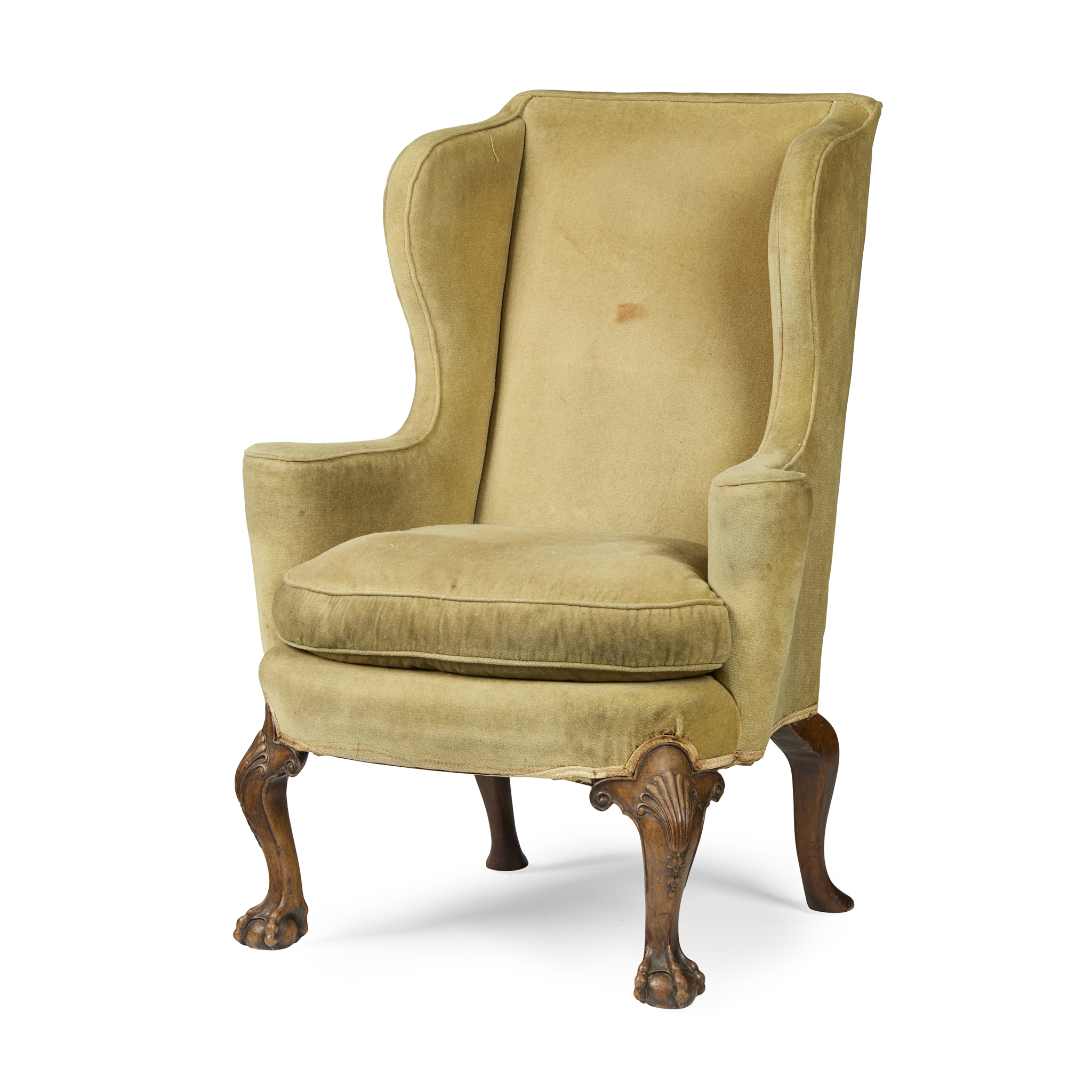 GEORGE II STYLE WING ARMCHAIR