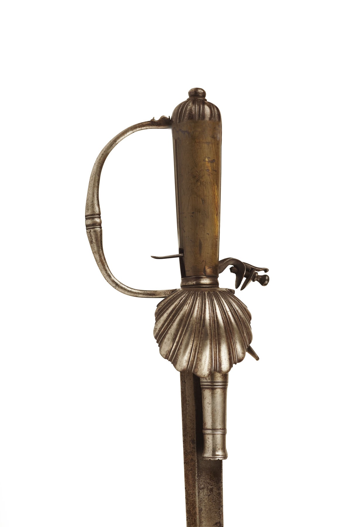 ENGLISH COMBINED FLINTLOCK PISTOL AND HUNTING HANGER