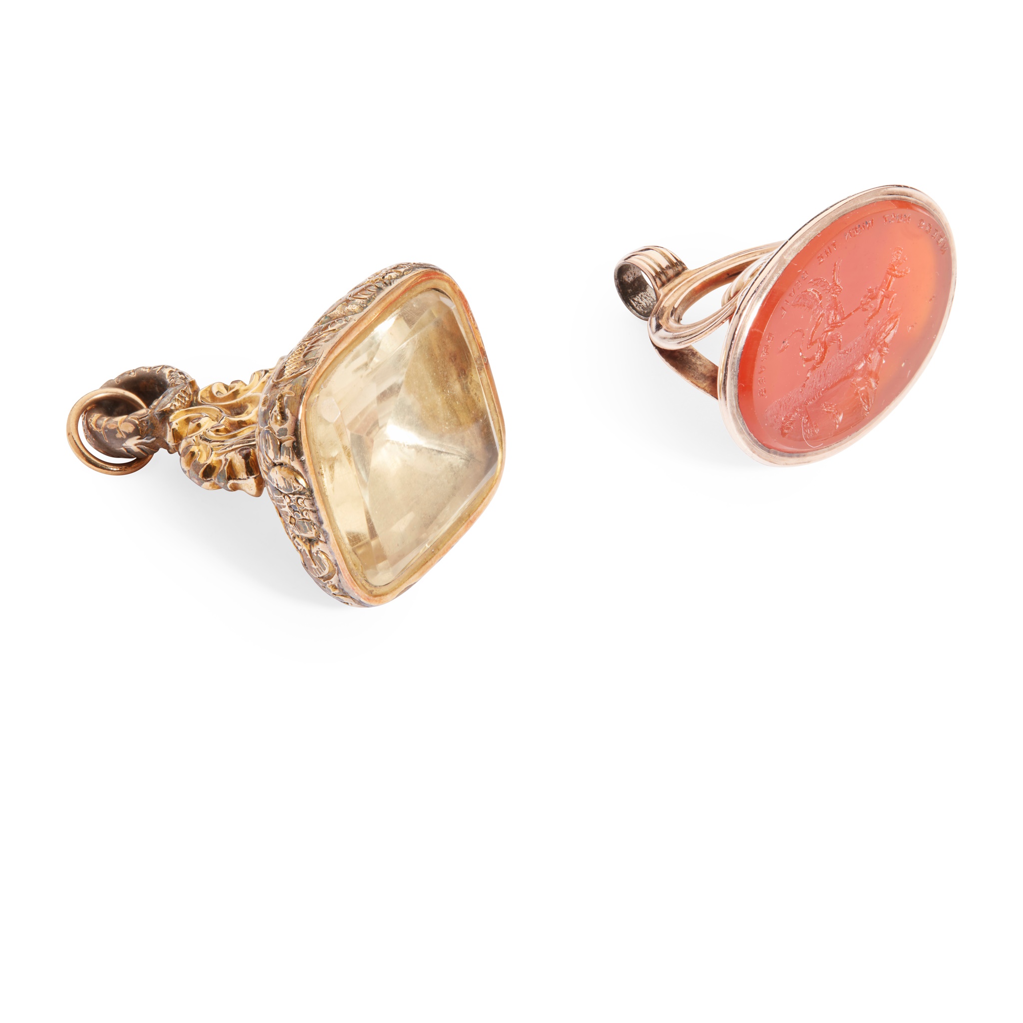 A carnelian fob seal