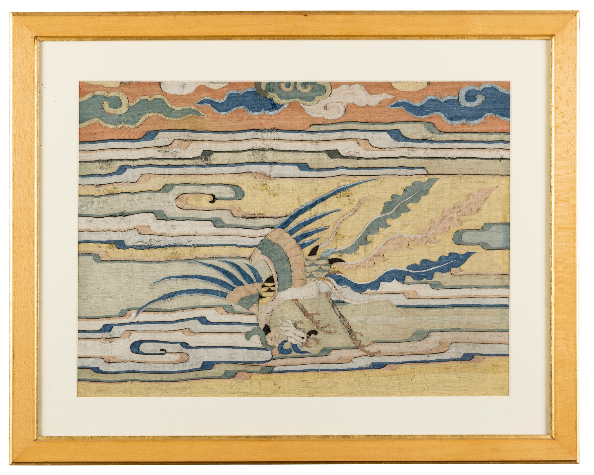 CHINESE KESI TAPESTRY 'CRANE' PANEL