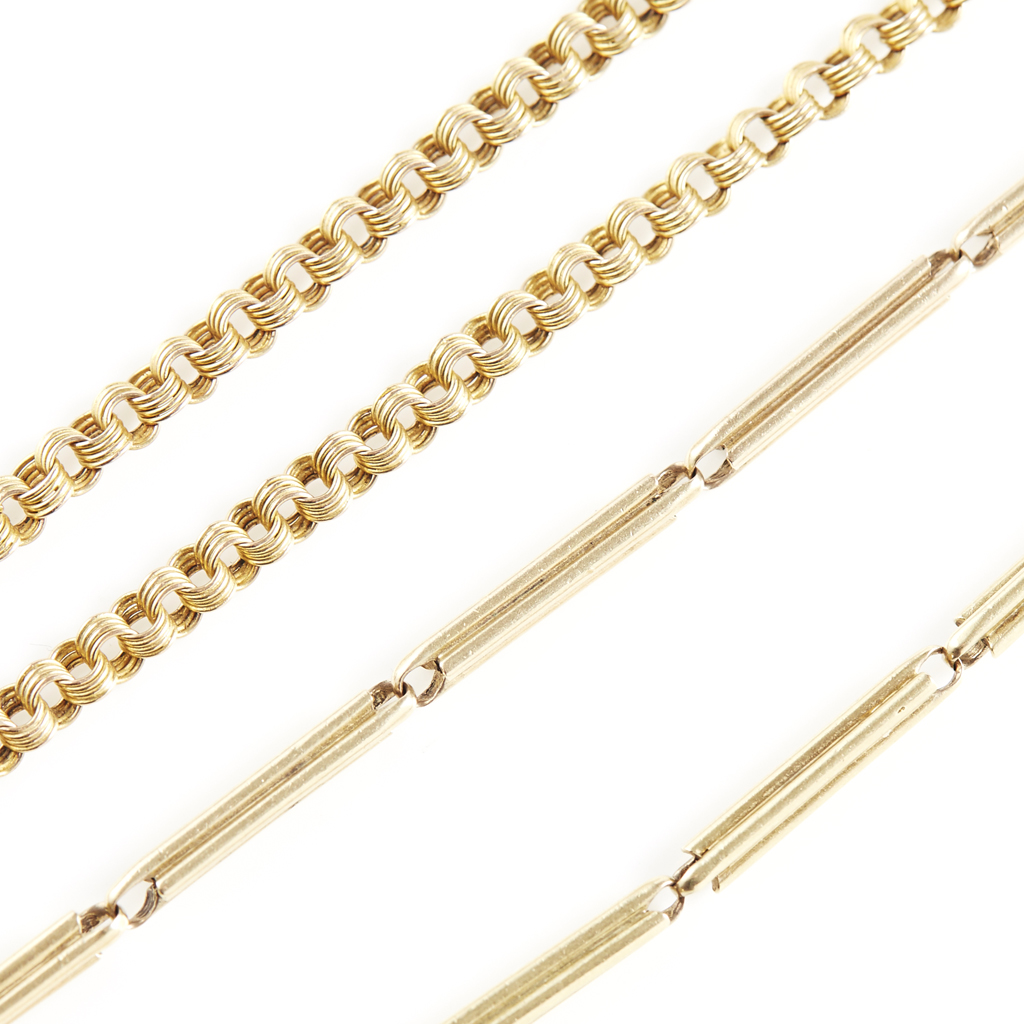 Two continental gold chains