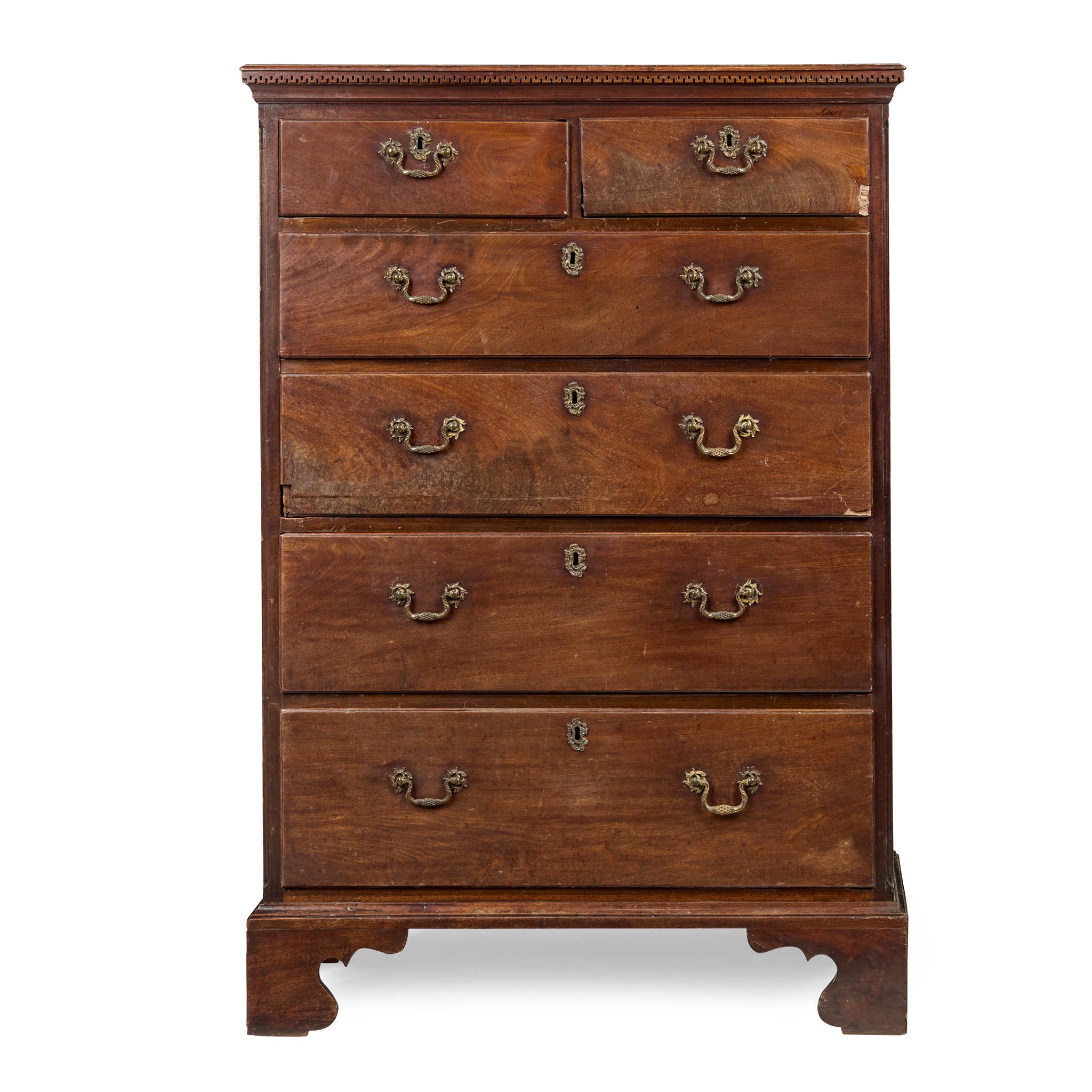IRISH GEORGE III MAHOGANY TALL CHEST OF DRAWERS
