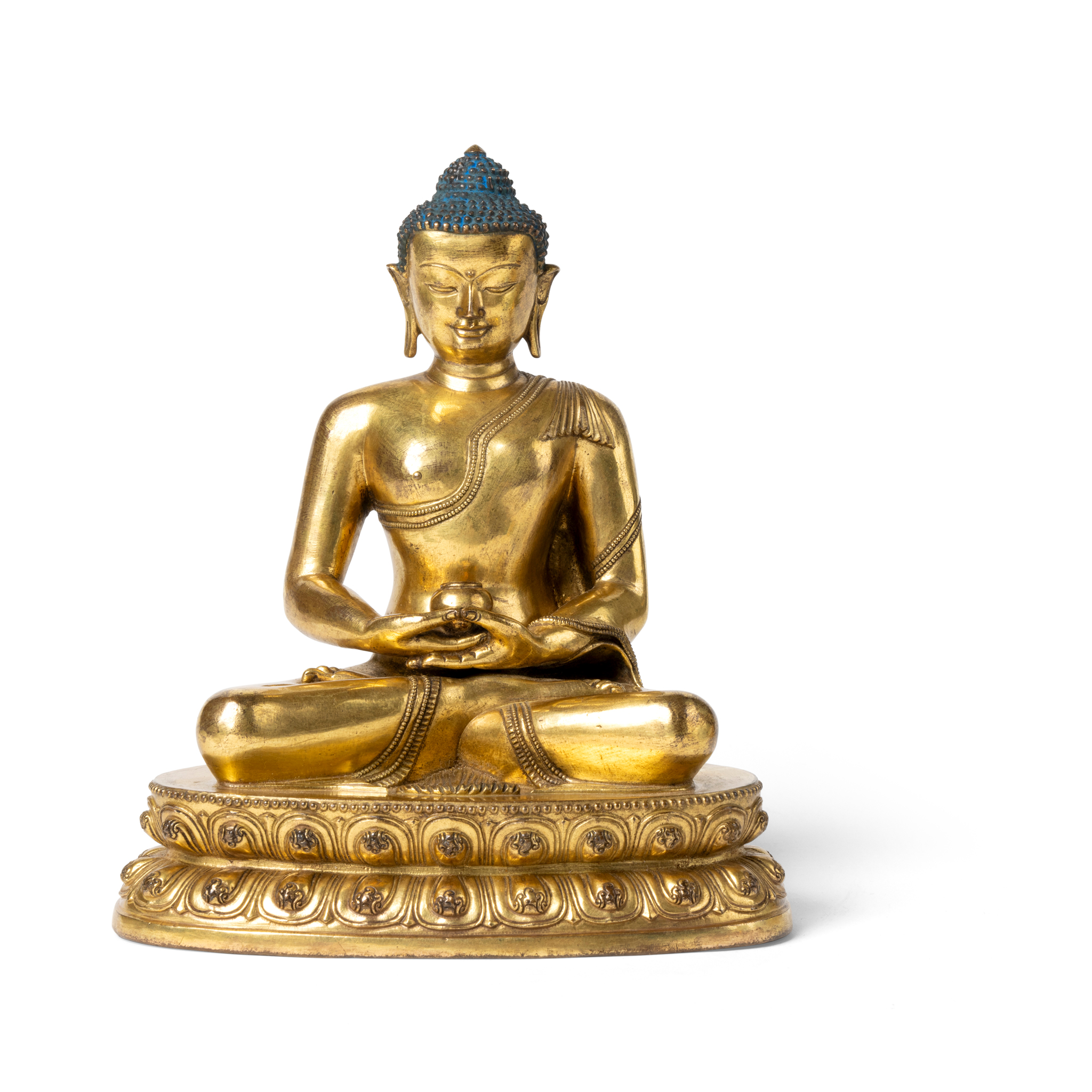 TIBETAN GILT COPPER ALLOY FIGURE OF AMITABHA