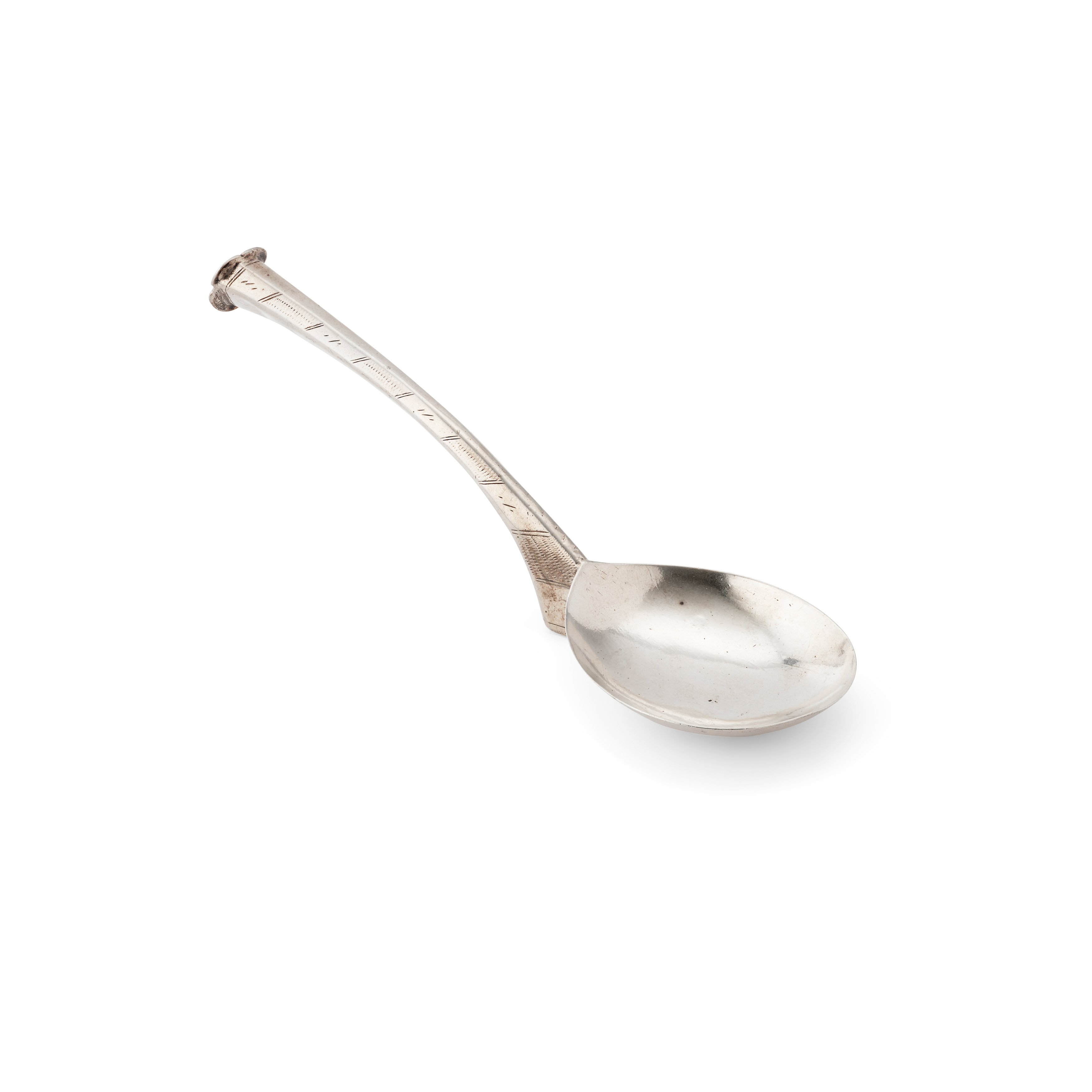 A 16TH CENTURY SWISS SHIELD TOP SPOON
