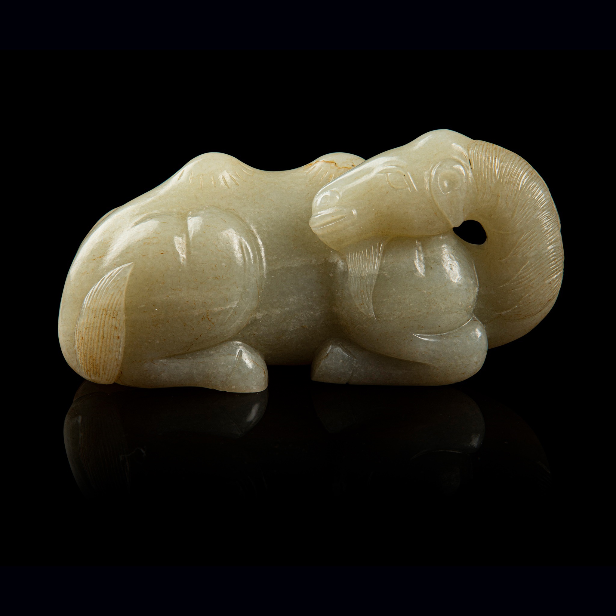 CELADON JADE BRUSH REST OF A CAMEL