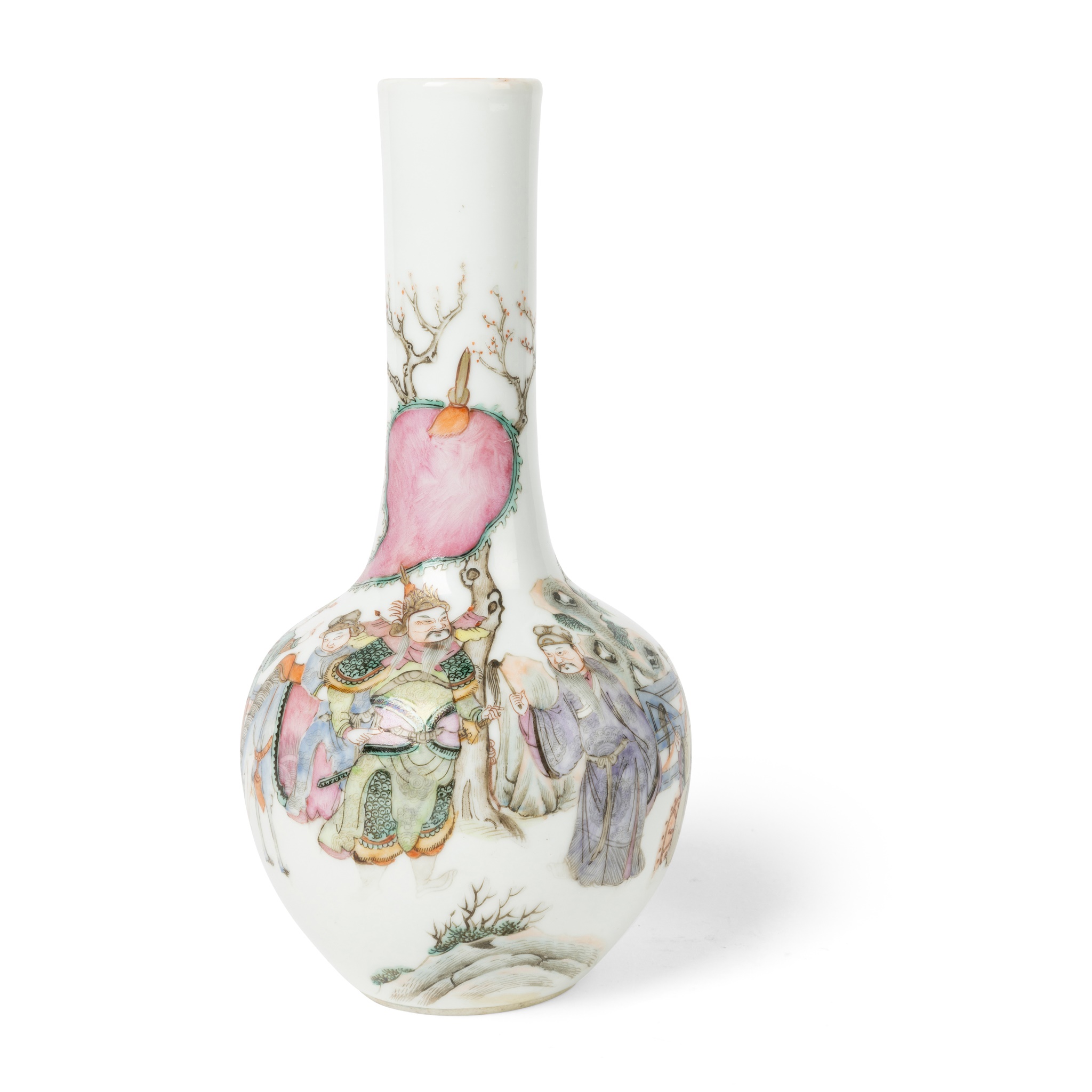FAMILLE ROSE BOTTLE VASE