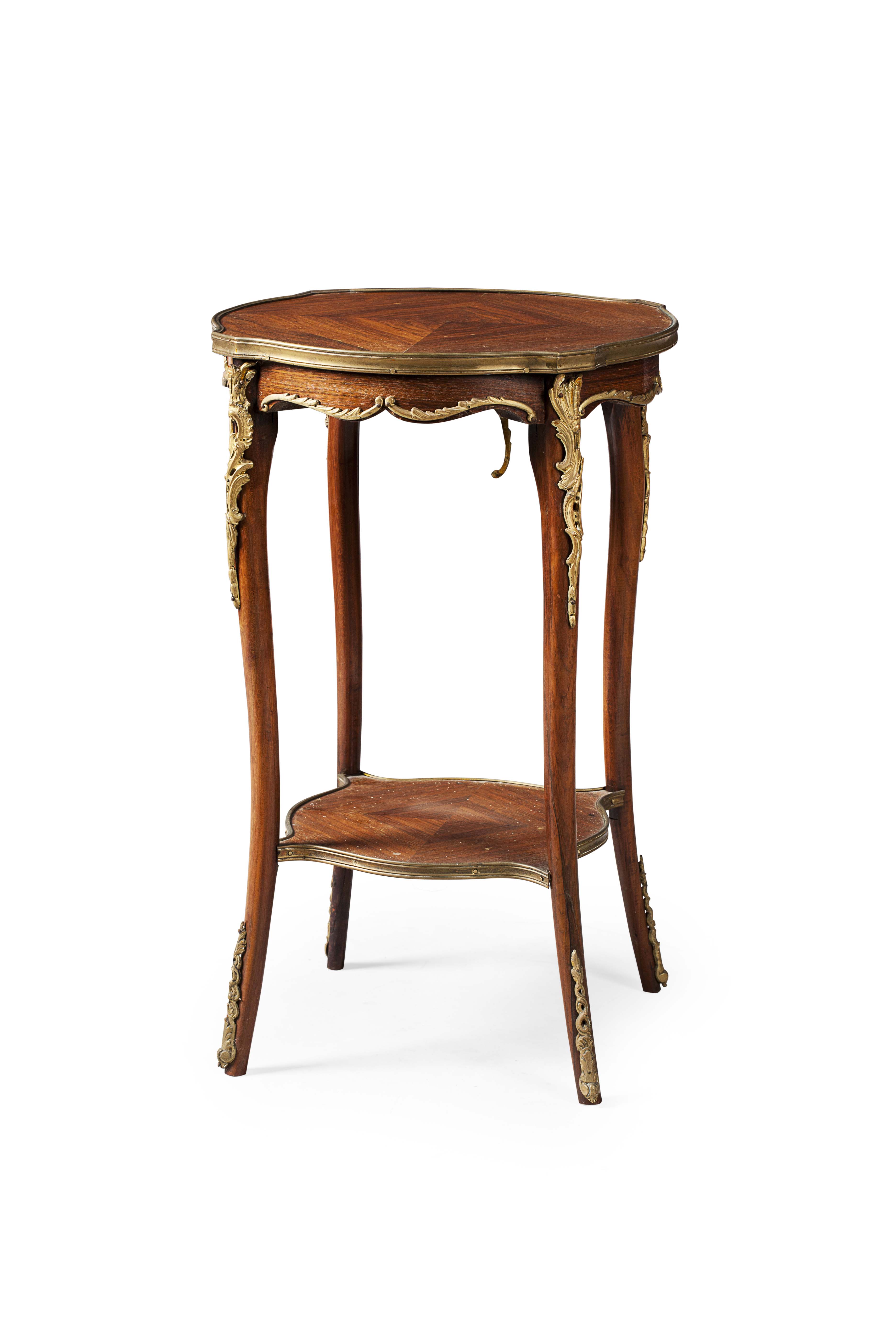 LOUIS XV STYLE KINGWOOD AND GILT BRONZE MOUNTED TABLE