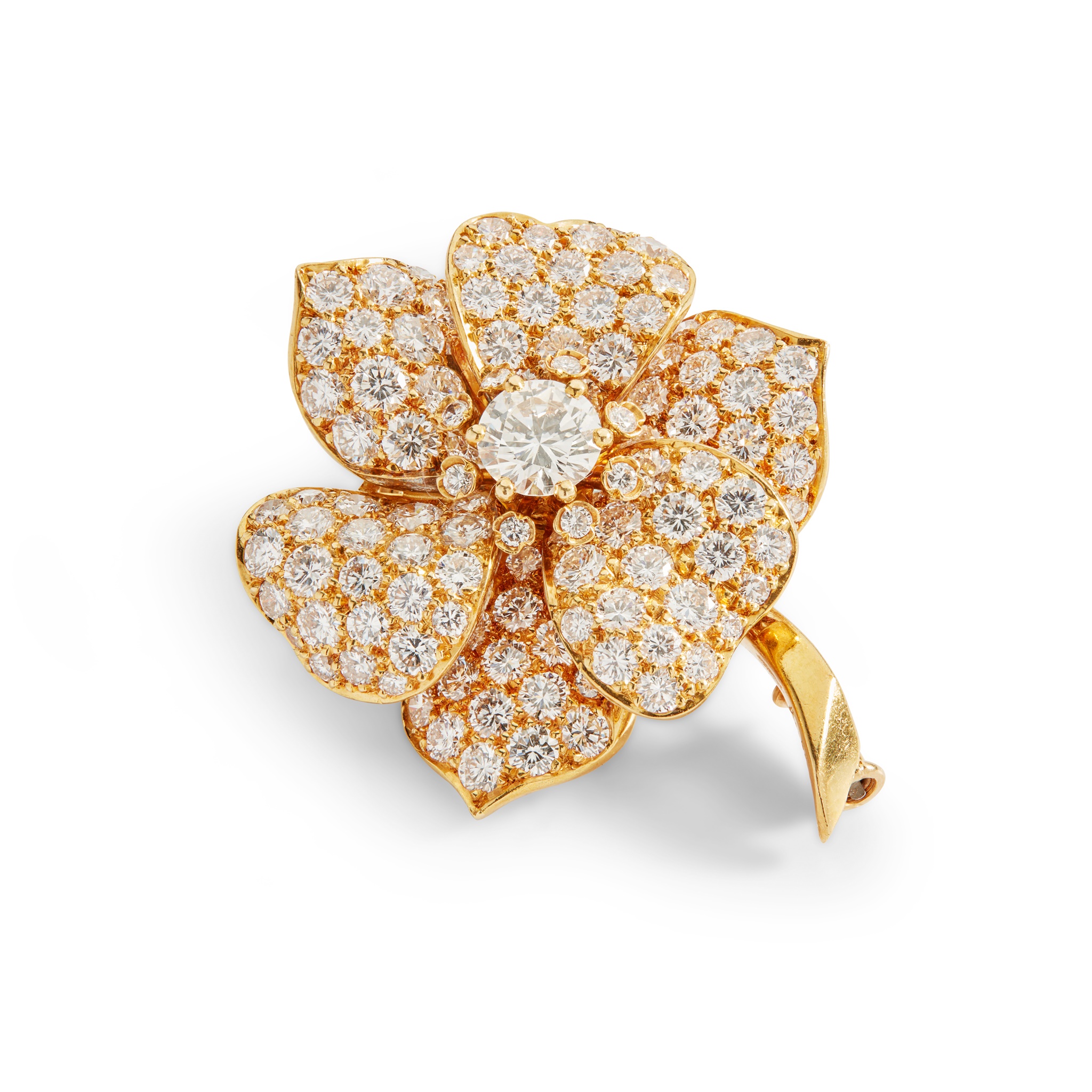 A diamond floral brooch, by Boodle & Dunthorne