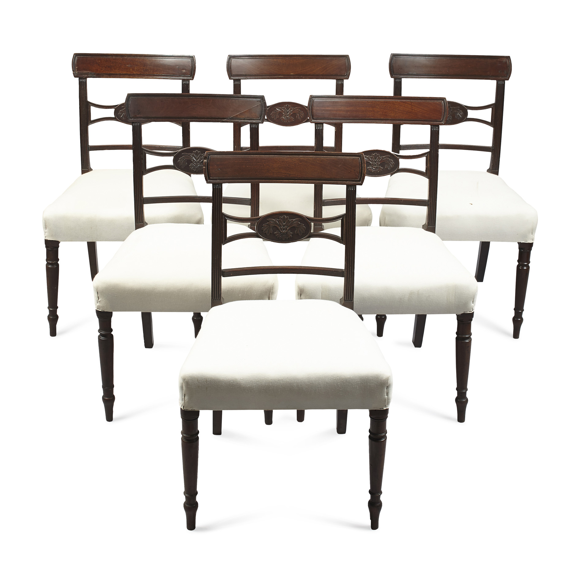 SET OF SIX GEORGE III DINING CHAIRS