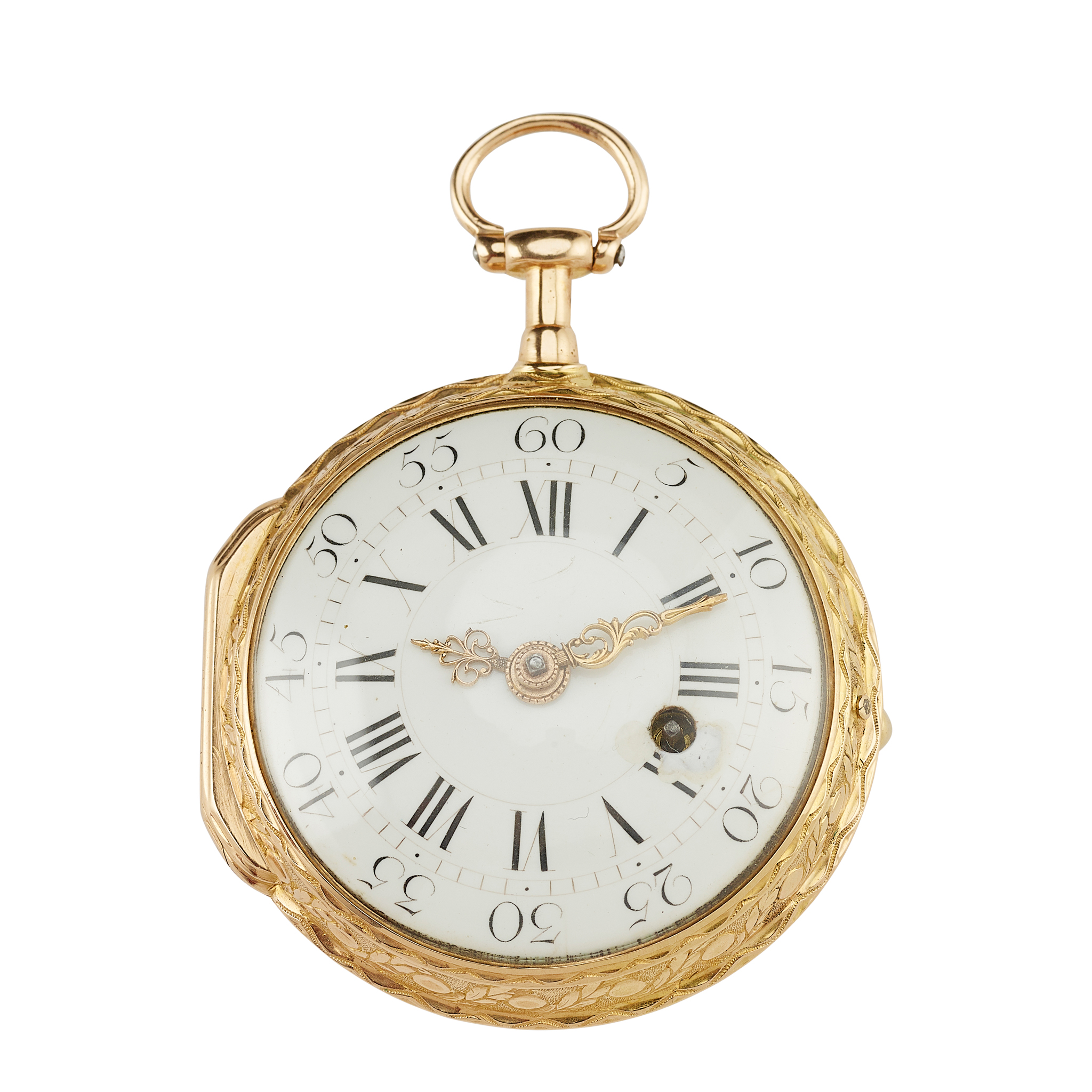 Lieutaud, Paris. A fine and unusual rose gold key-wind pocket watch
