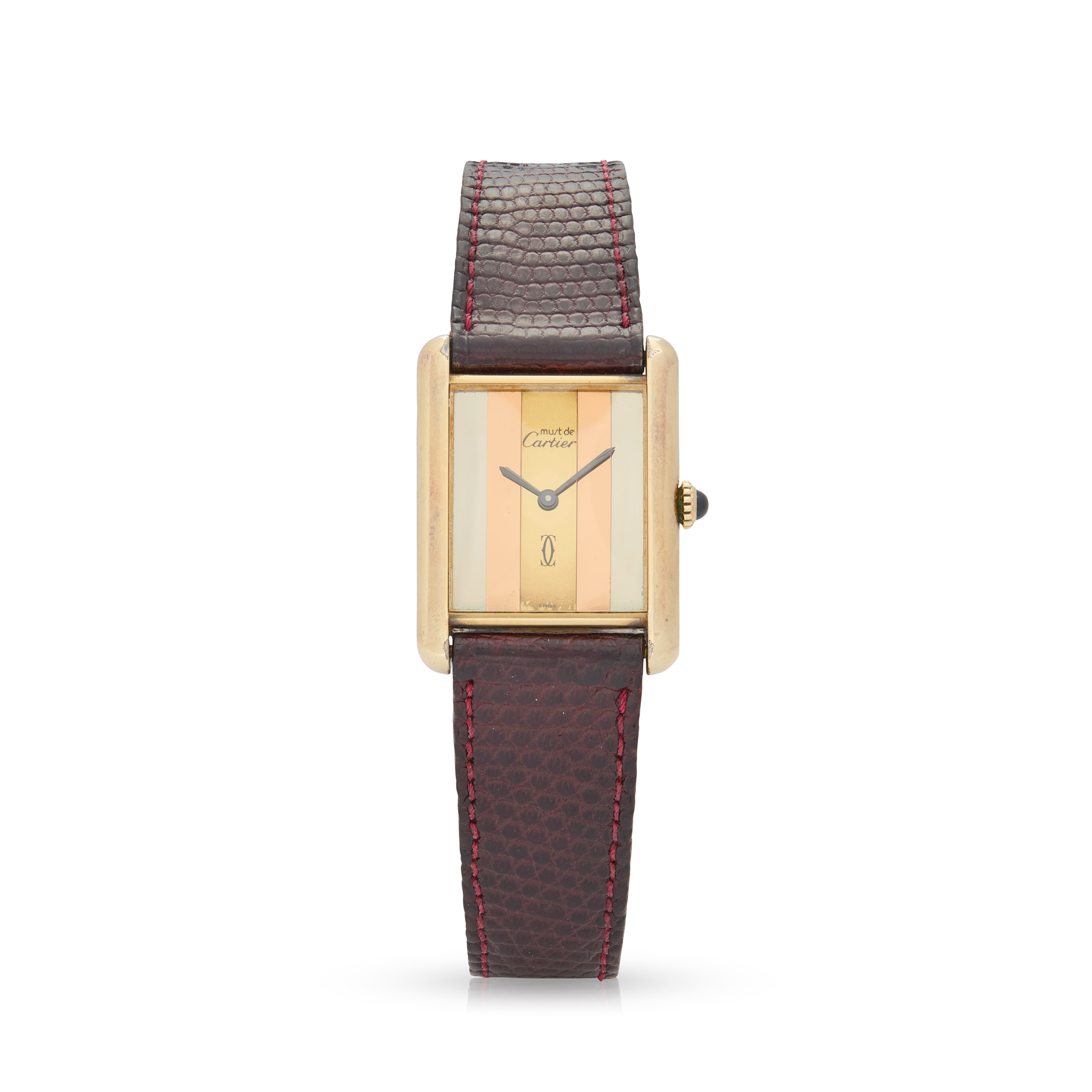 Must de Cartier. A gold-plated silver mechanical wristwatch