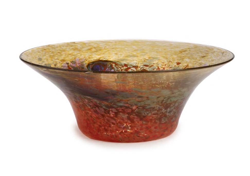 A large Monart glass bowl,