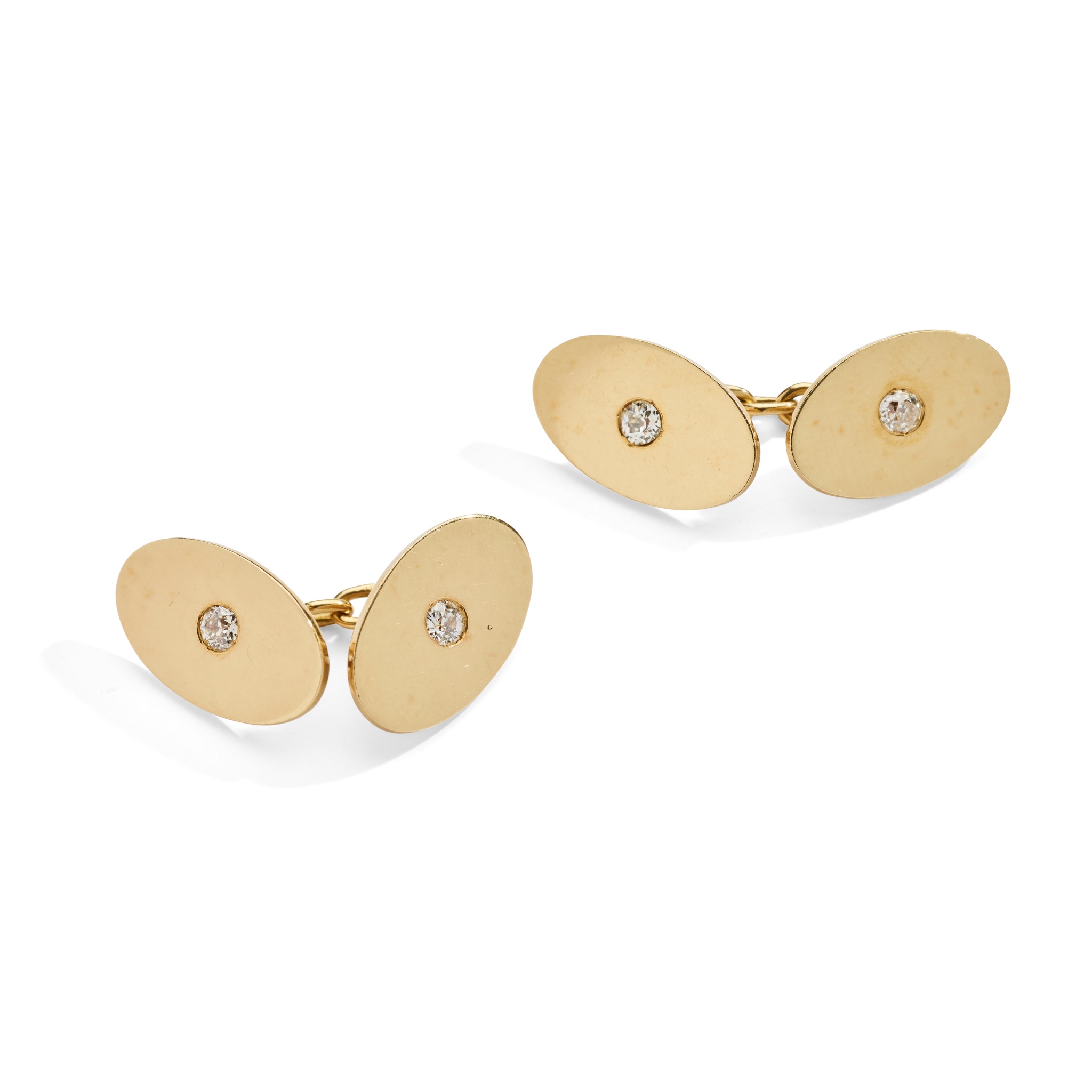 A pair of diamond-set cufflinks, by Deakin & Francis, 1926