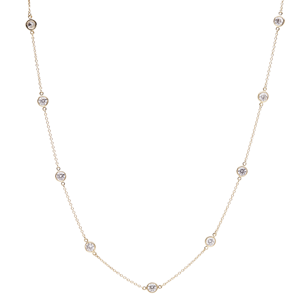 An 18ct gold 'Diamonds by the Yard' necklace, Elsa Peretti for Tiffany & Co