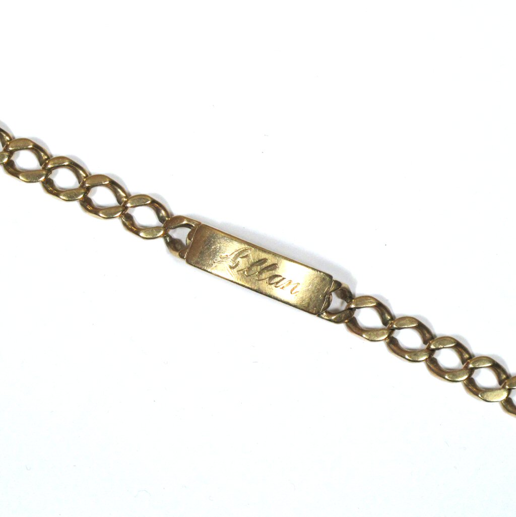 A 1970's 9ct gold identity bracelet,