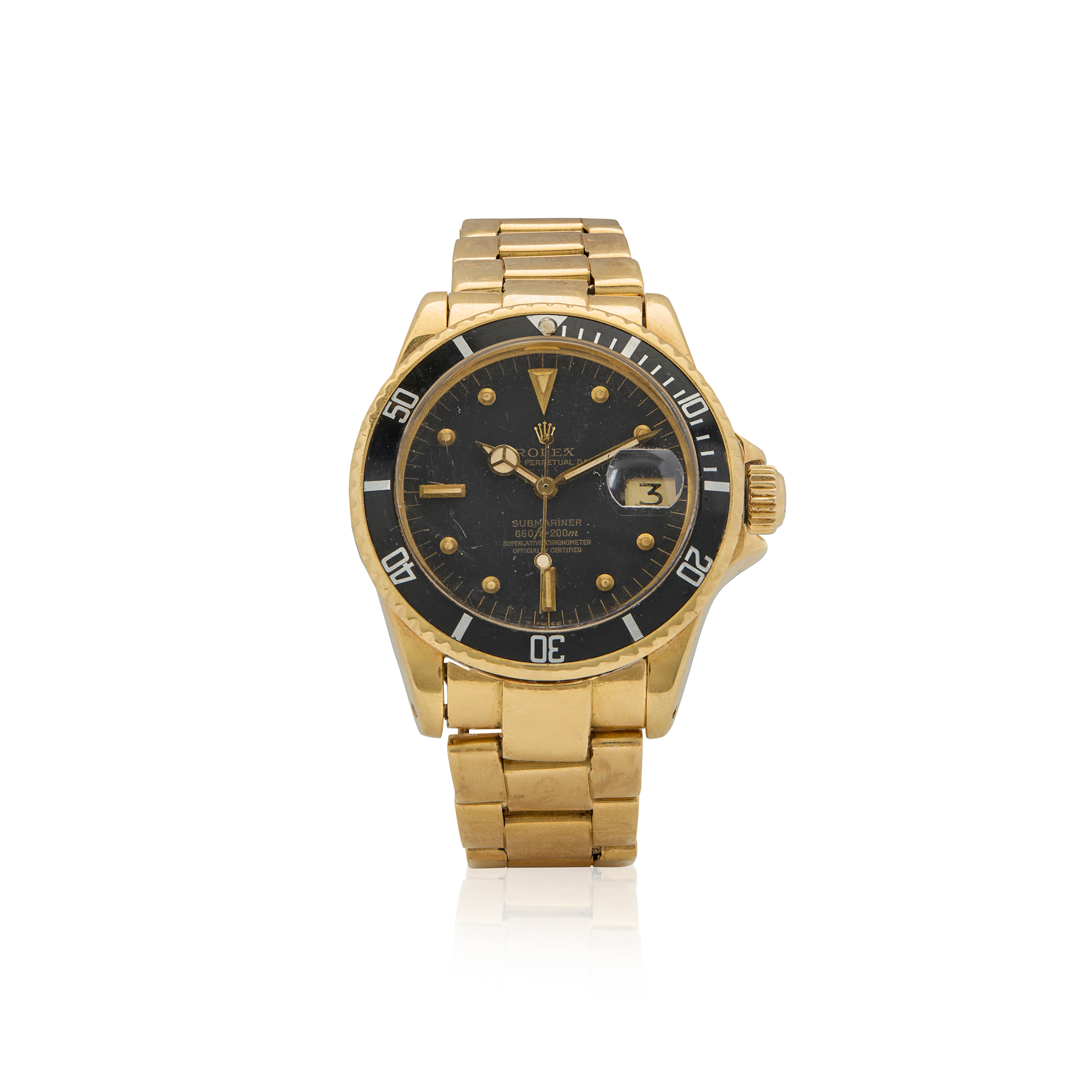 Rolex. A rare and iconic 18k gold automatic wristwatch with date