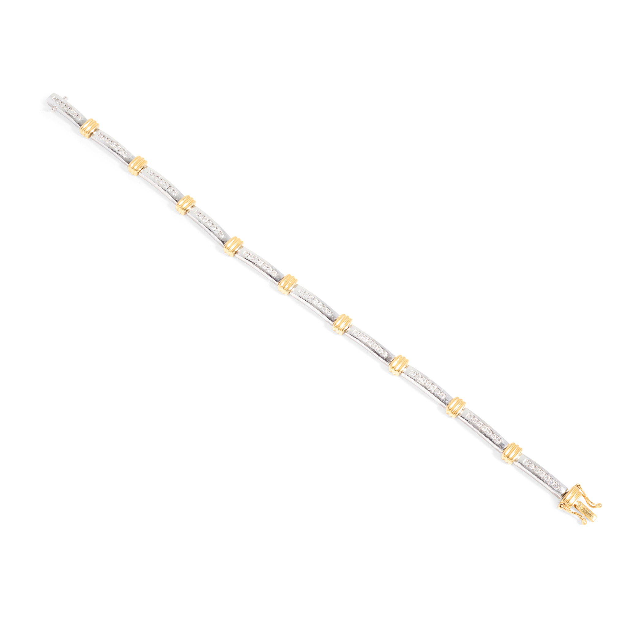 An 18ct gold diamond bracelet