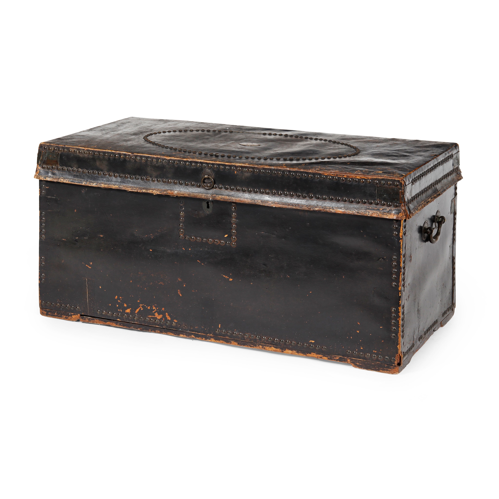 REGENCY HIDE AND STUD DECORATED TRUNK