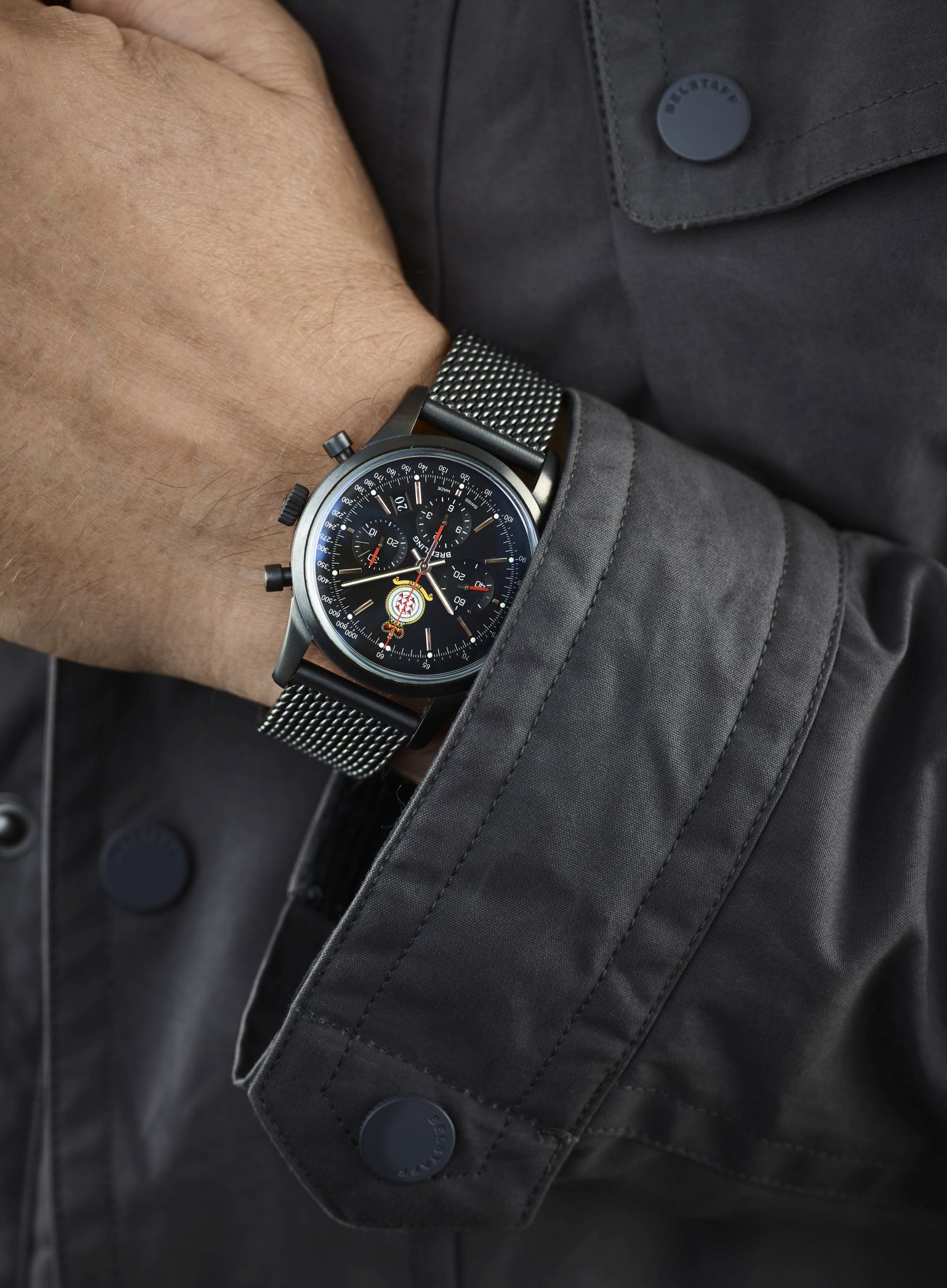 Breitling. A very rare limited edition automatic PVD stainless steel chronograph wristwatch