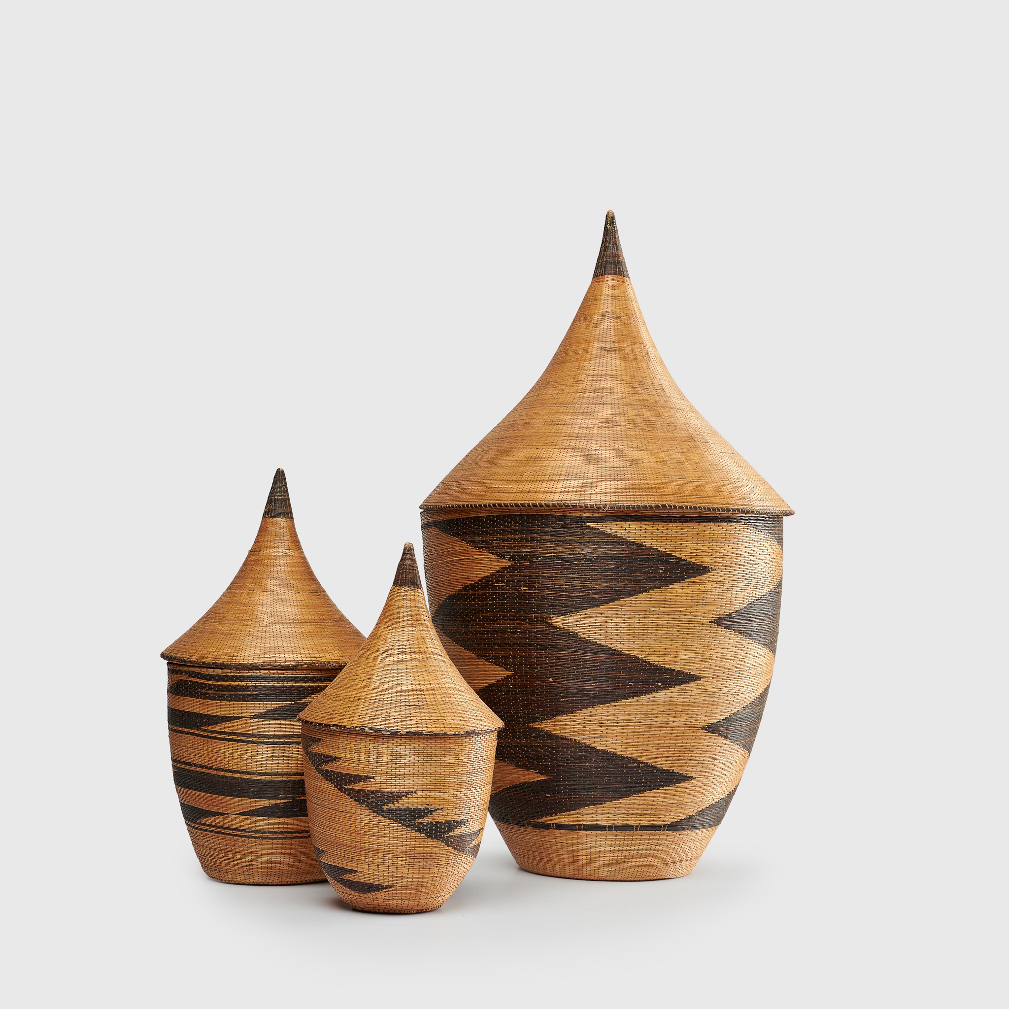 TRIO OF TUTSI BASKETS