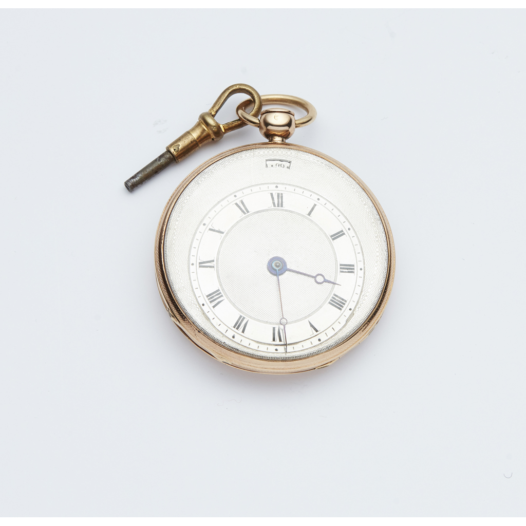 CHARLES OUDIN - An 18ct gold cased pocket watch