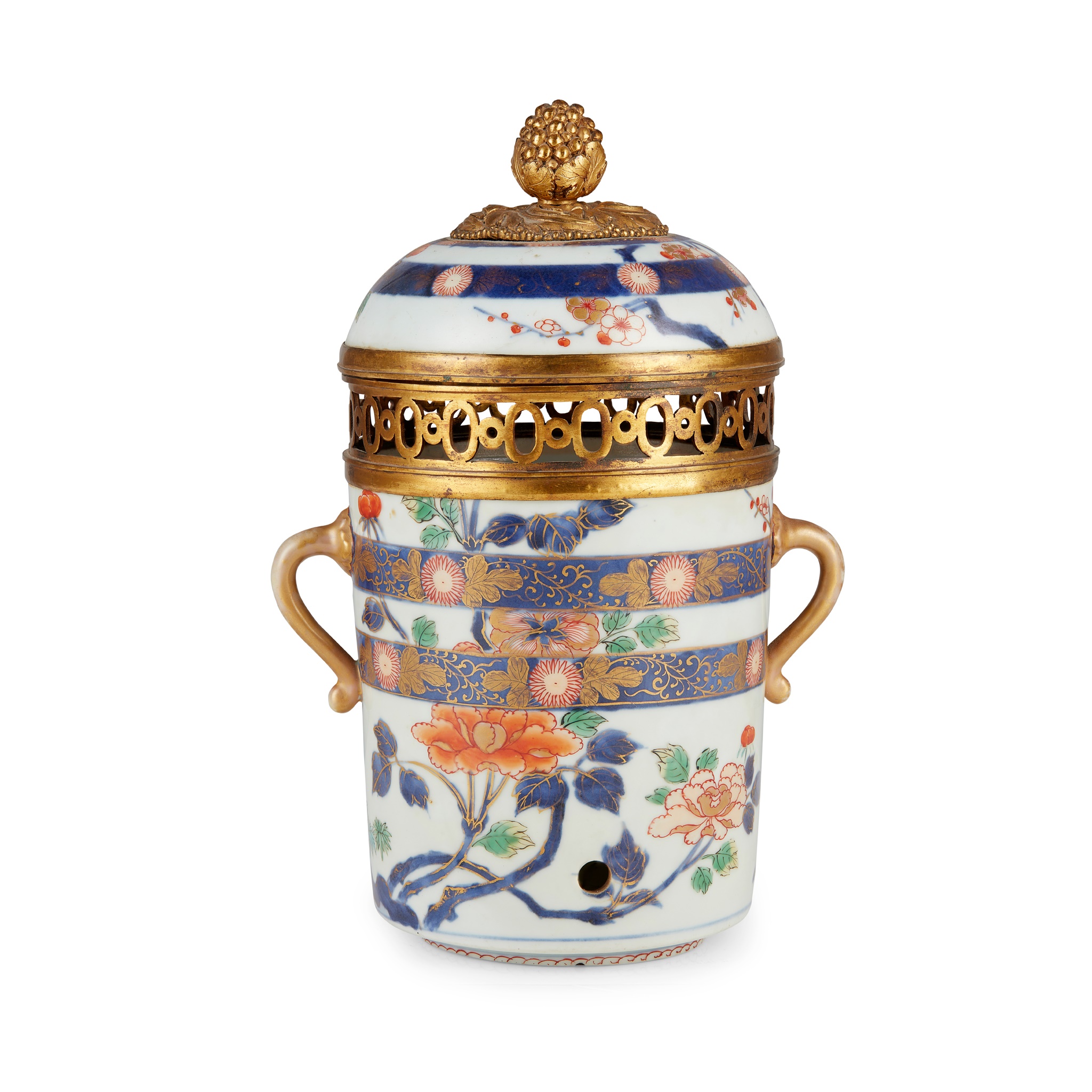 ORMOLU-MOUNTED IMARI LIDDED JAR