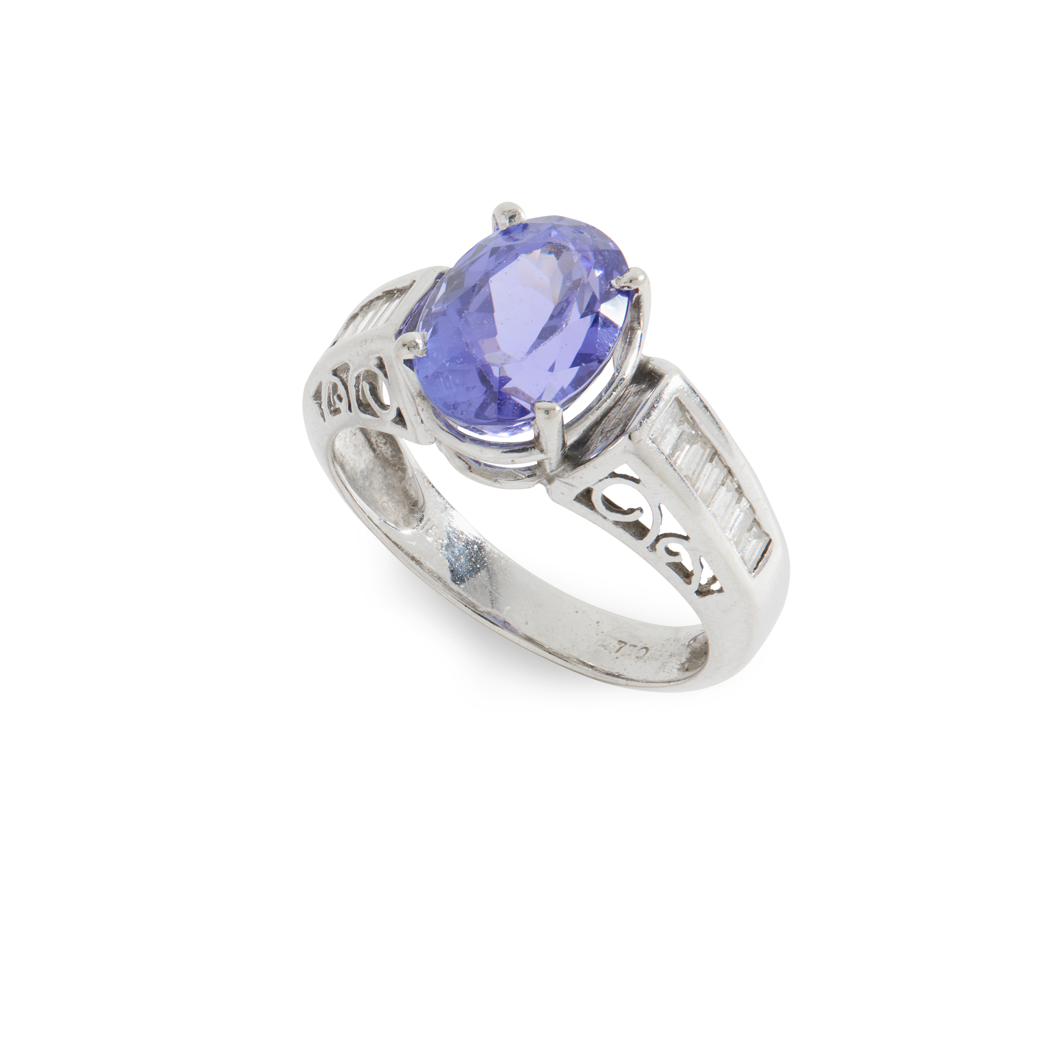 A Tanzanite and diamond dress ring